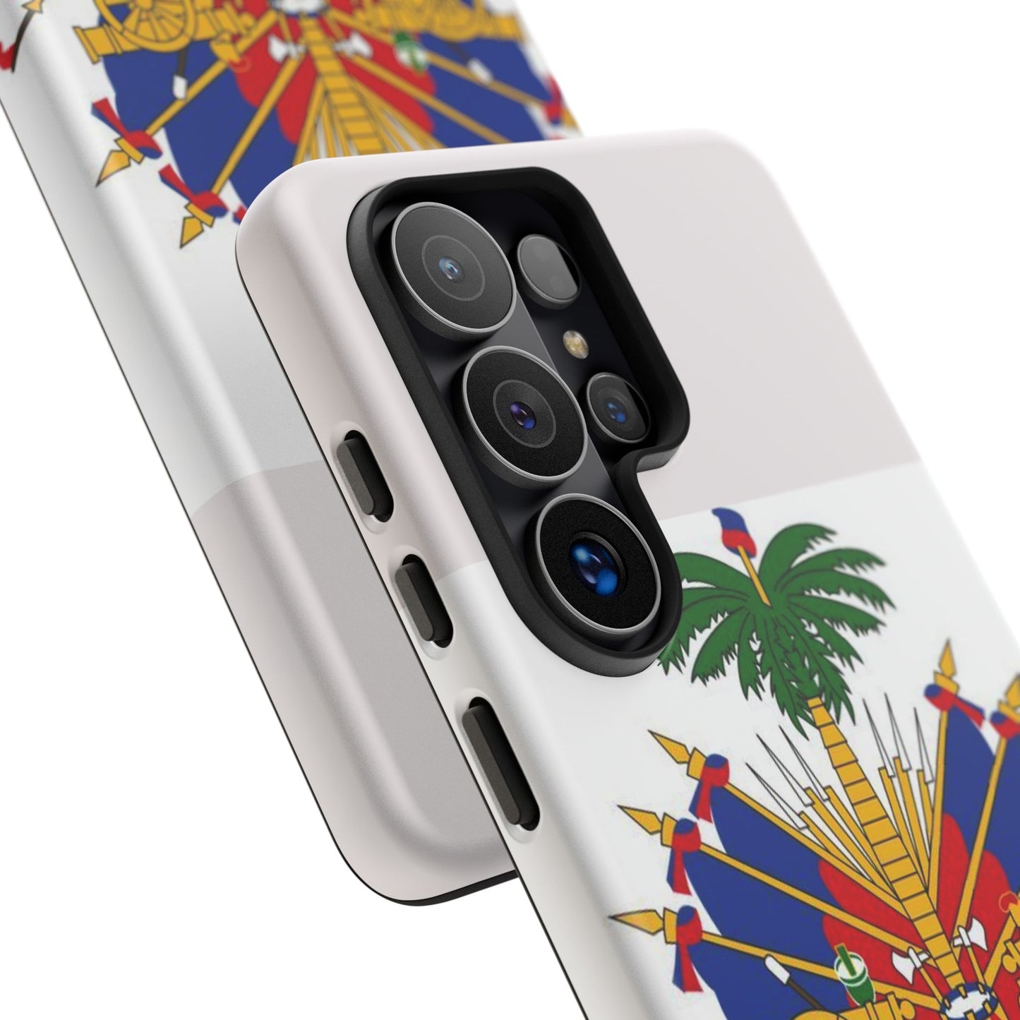Haiti Flag Tough Phone Case — Presidential Coat of Arms Protective Cover