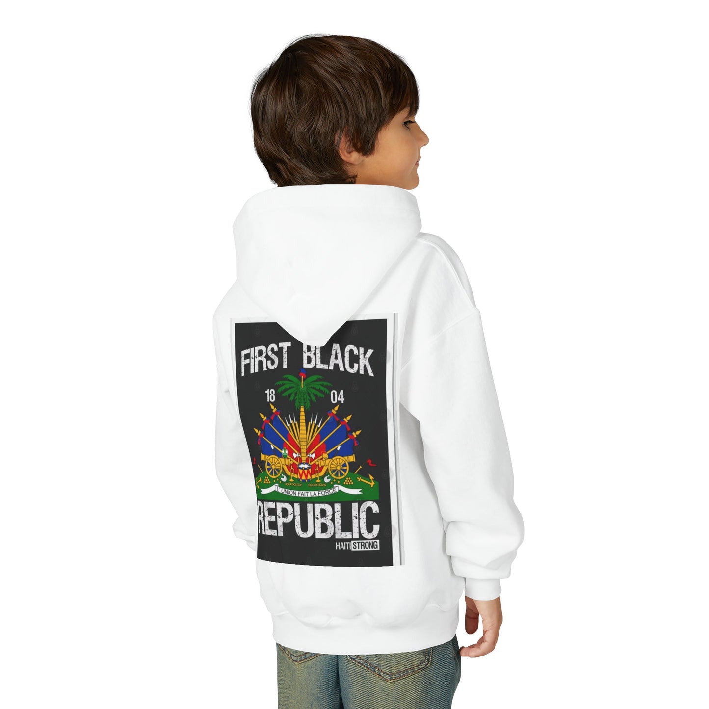 Youth Hoodie — "Zoe Life" Front & "First Black Republic" Back Graphic