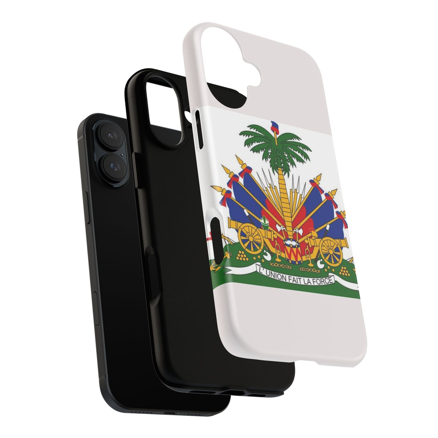 Haiti Flag Tough Phone Case — Presidential Coat of Arms Protective Cover