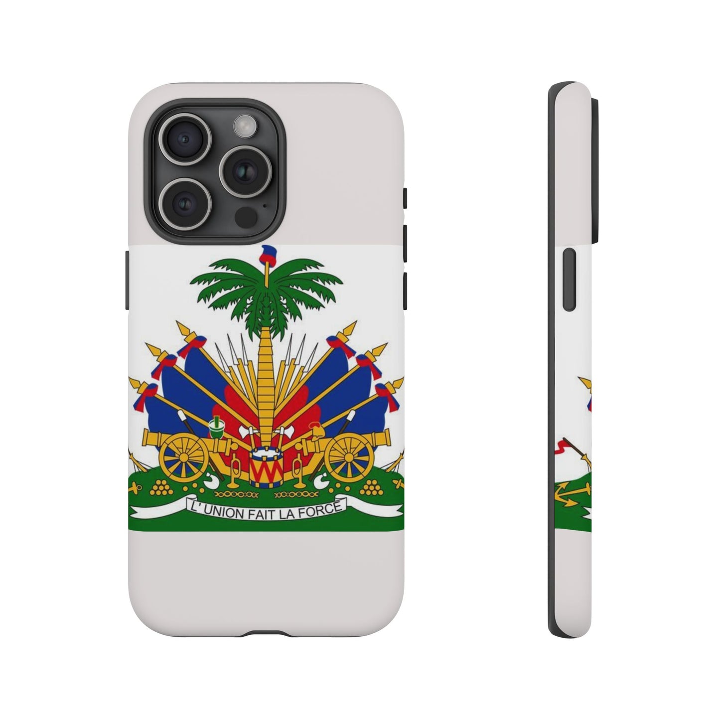 Haiti Flag Tough Phone Case — Presidential Coat of Arms Protective Cover