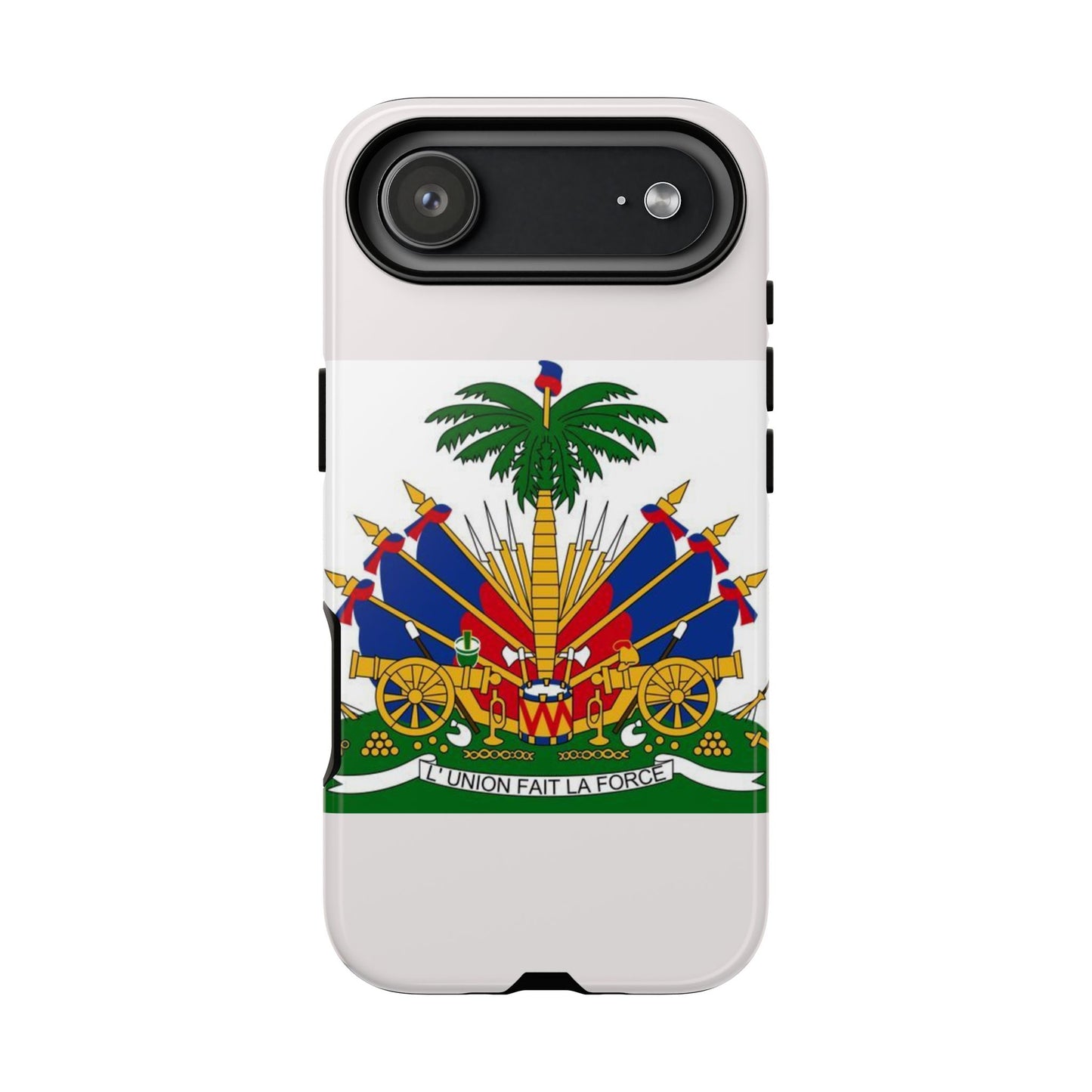 Haiti Flag Tough Phone Case — Presidential Coat of Arms Protective Cover
