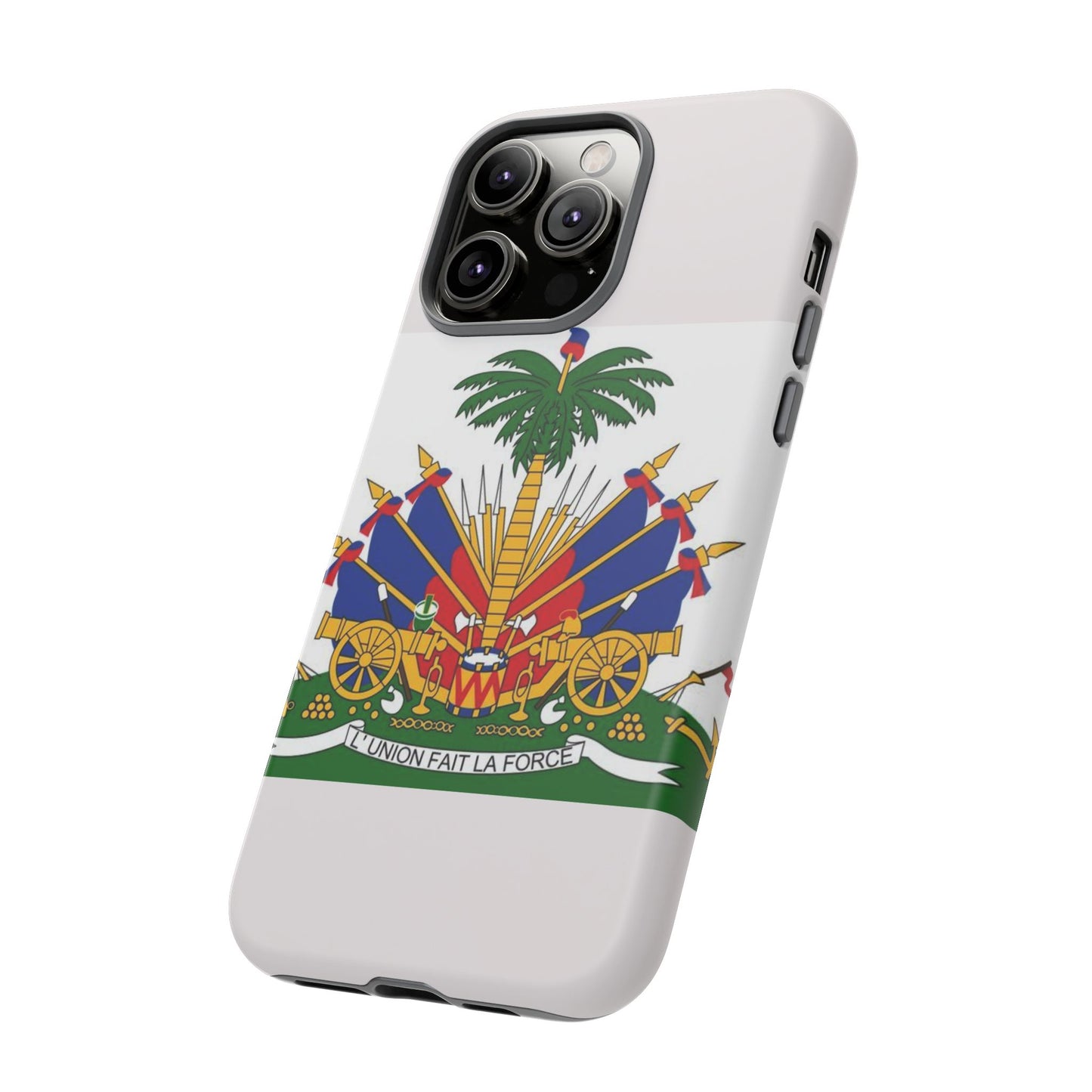 Haiti Flag Tough Phone Case — Presidential Coat of Arms Protective Cover