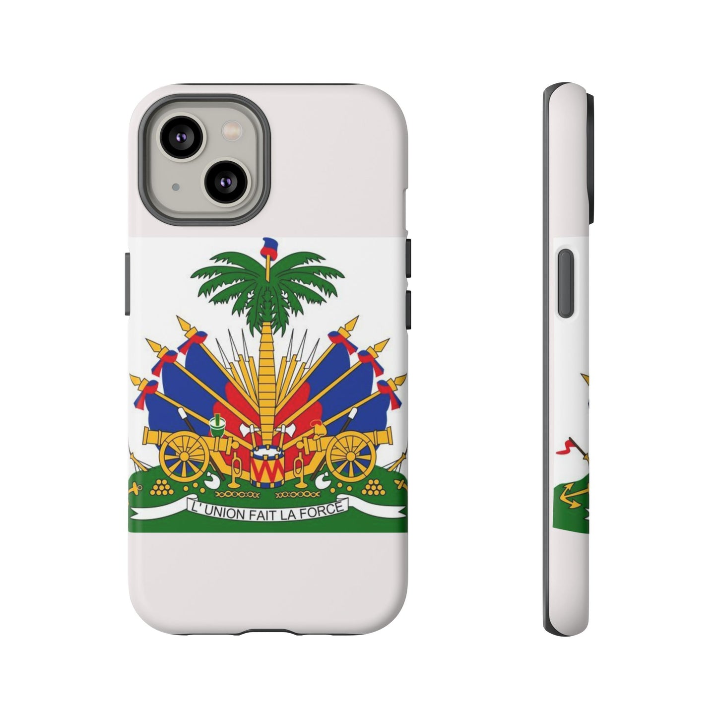 Haiti Flag Tough Phone Case — Presidential Coat of Arms Protective Cover