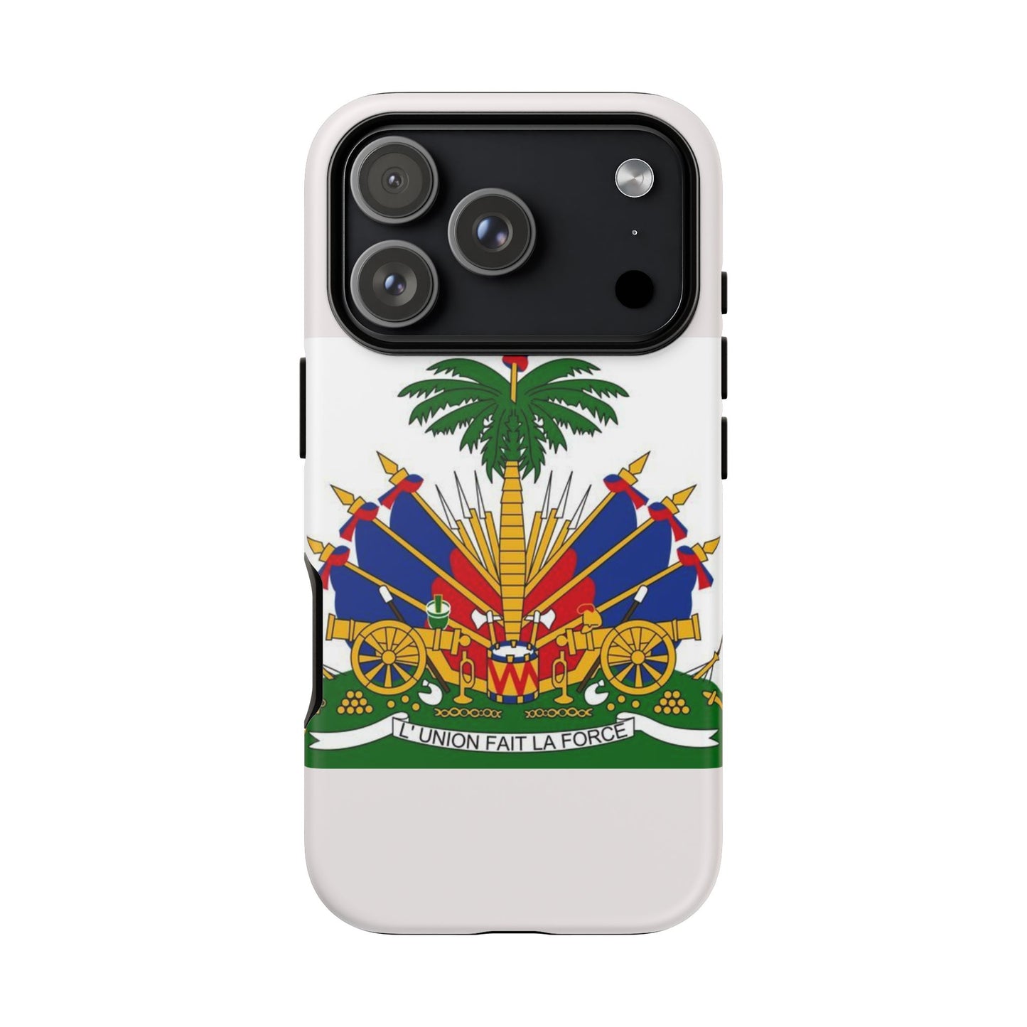 Haiti Flag Tough Phone Case — Presidential Coat of Arms Protective Cover