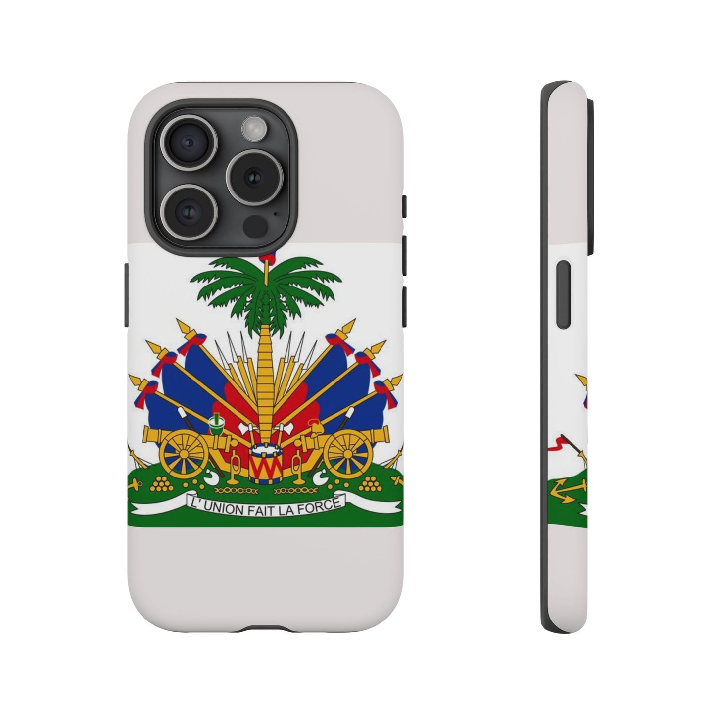 Haiti Flag Tough Phone Case — Presidential Coat of Arms Protective Cover