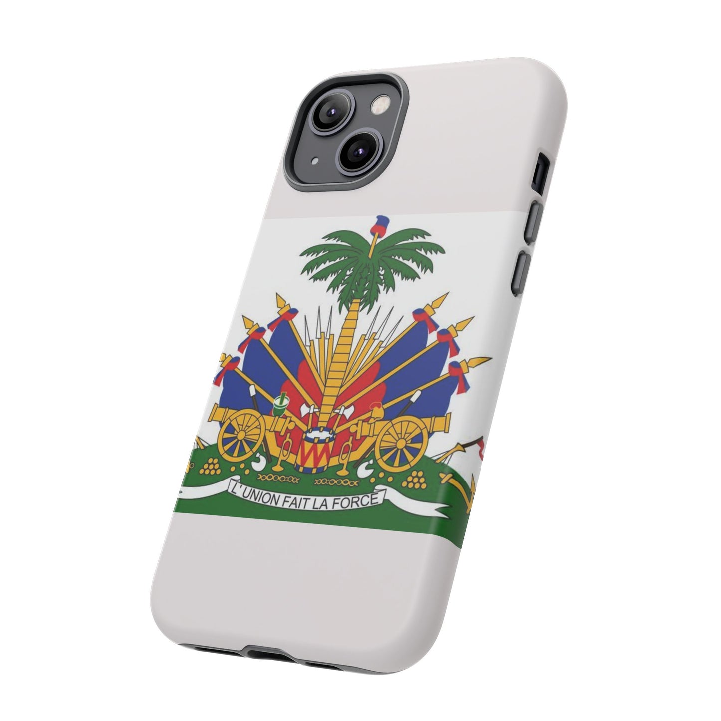 Haiti Flag Tough Phone Case — Presidential Coat of Arms Protective Cover