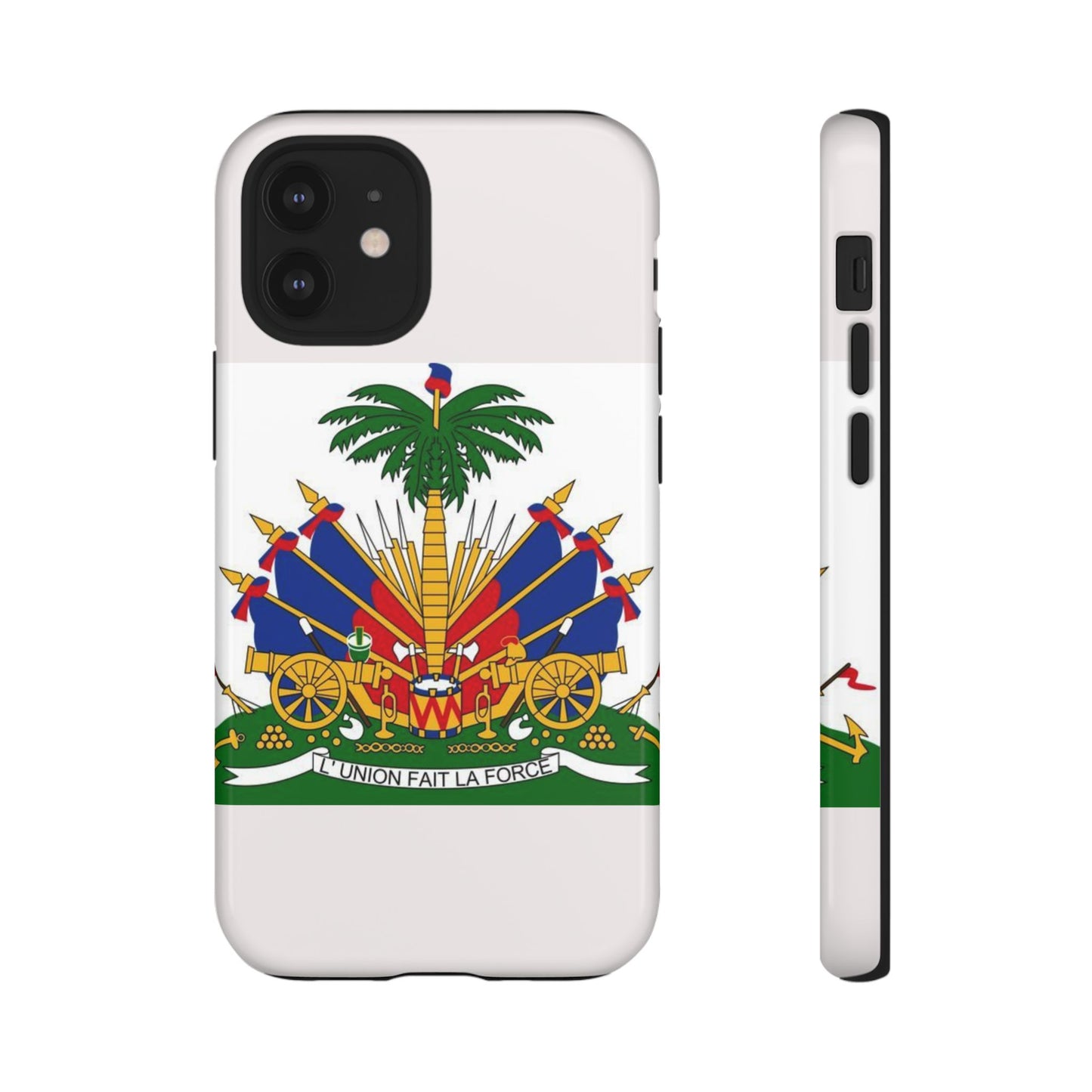Haiti Flag Tough Phone Case — Presidential Coat of Arms Protective Cover