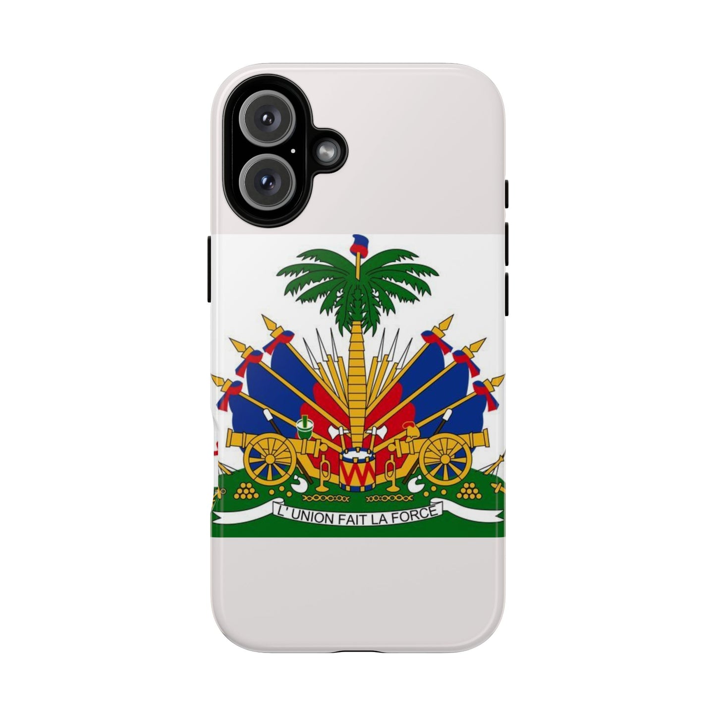 Haiti Flag Tough Phone Case — Presidential Coat of Arms Protective Cover