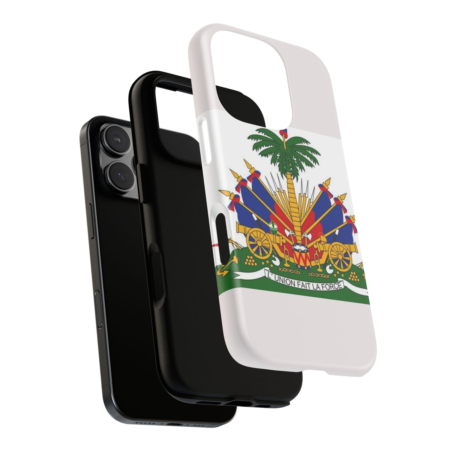 Haiti Flag Tough Phone Case — Presidential Coat of Arms Protective Cover