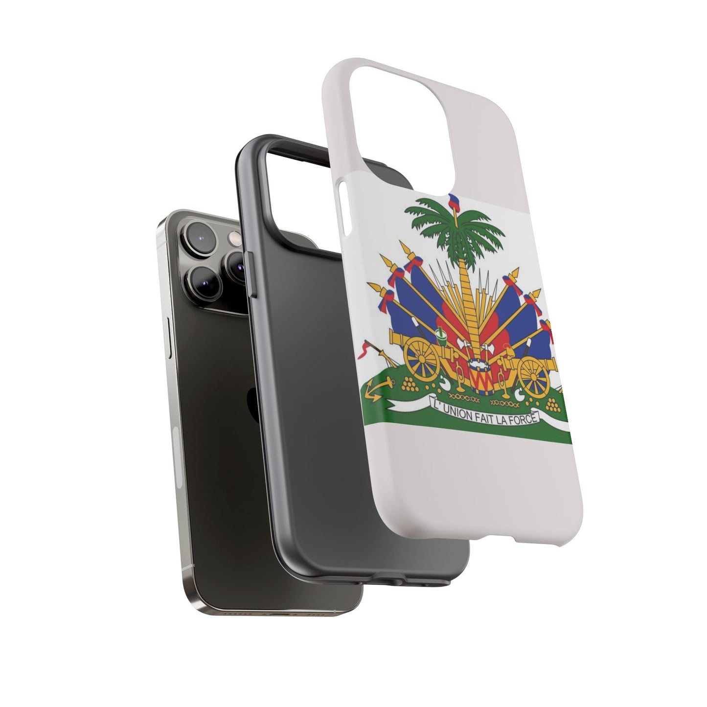 Haiti Flag Tough Phone Case — Presidential Coat of Arms Protective Cover