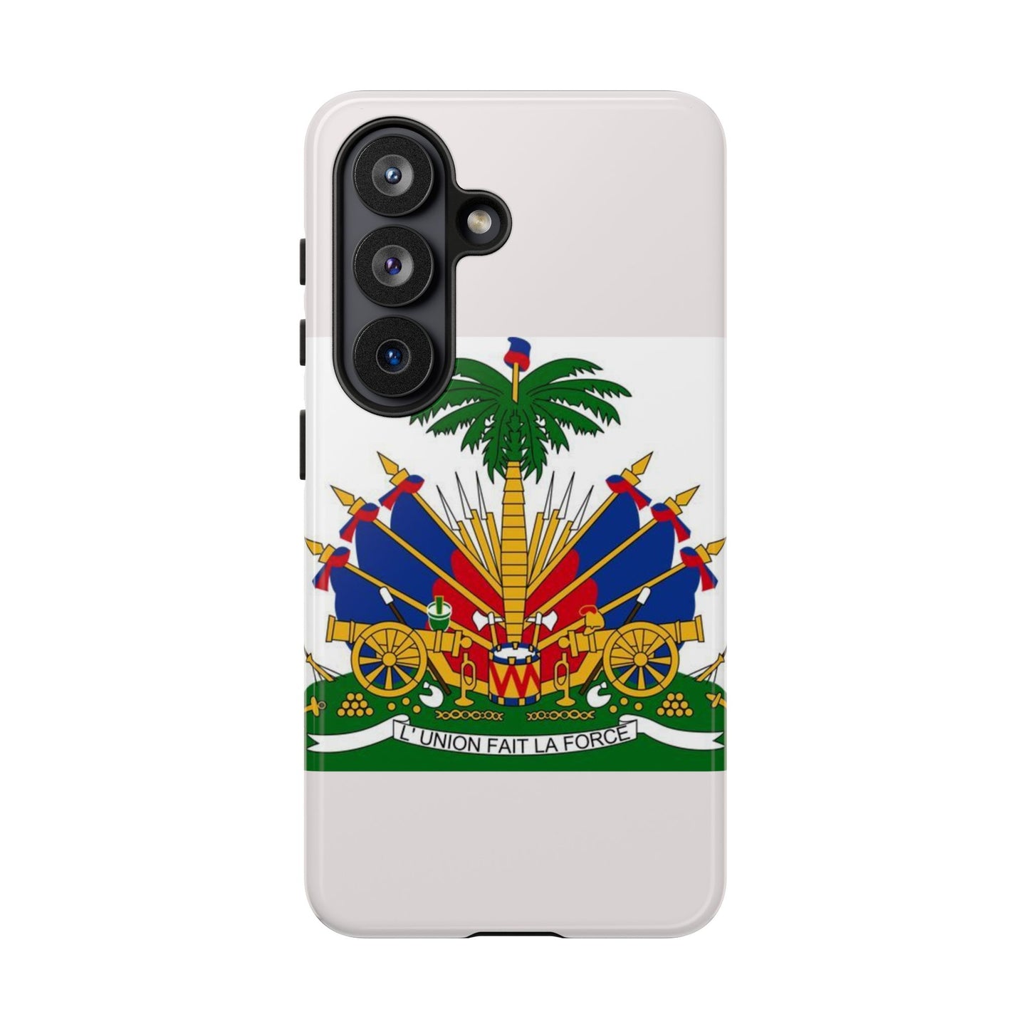 Haiti Flag Tough Phone Case — Presidential Coat of Arms Protective Cover