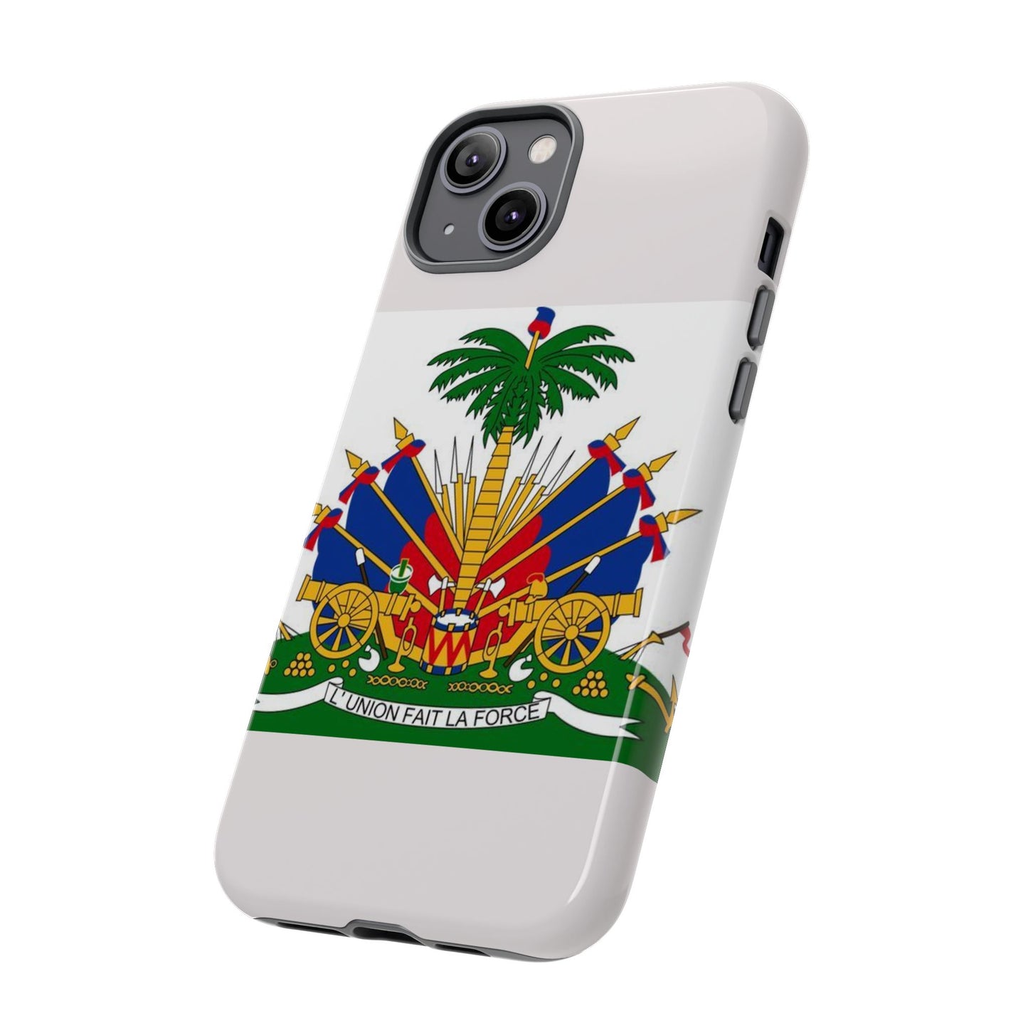 Haiti Flag Tough Phone Case — Presidential Coat of Arms Protective Cover