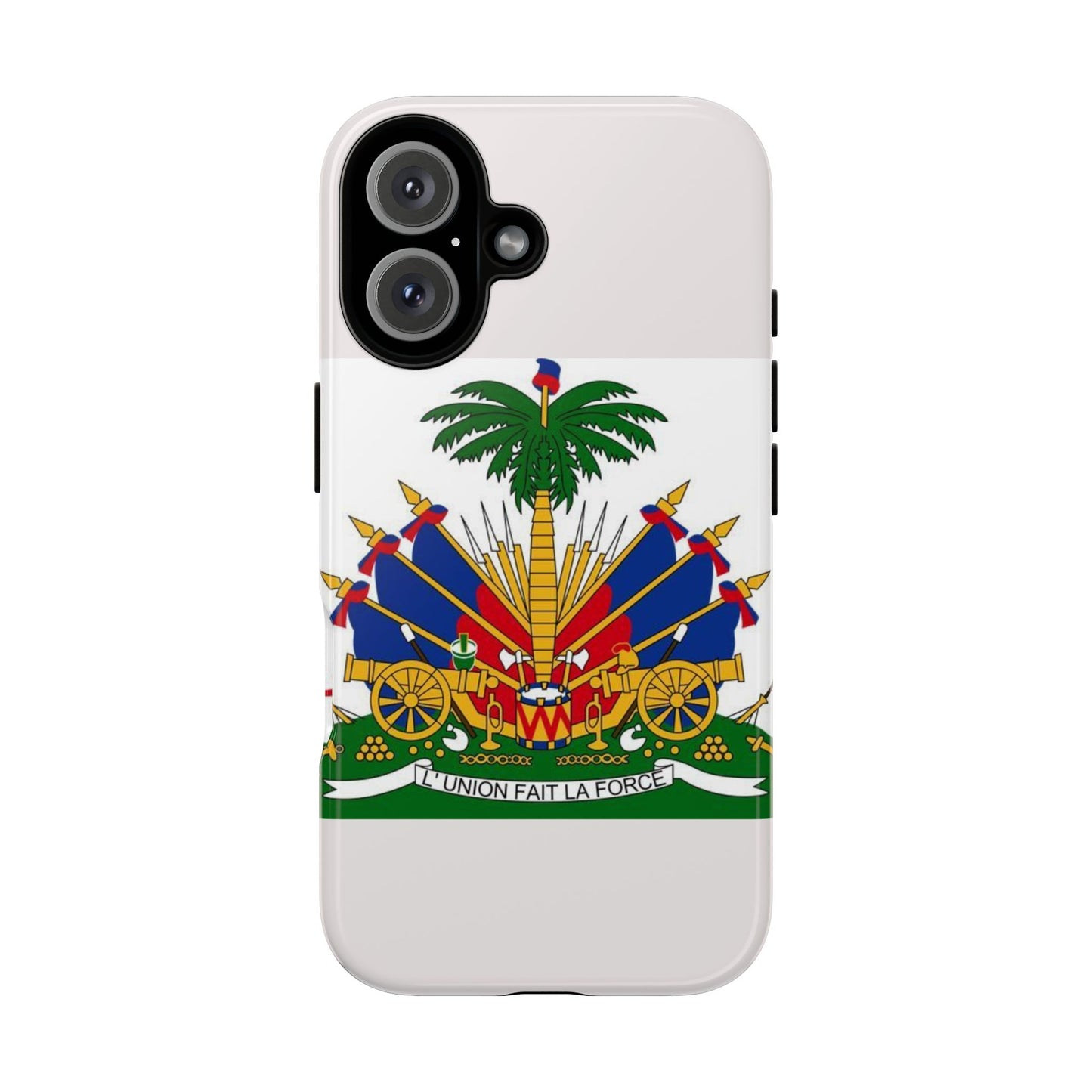 Haiti Flag Tough Phone Case — Presidential Coat of Arms Protective Cover