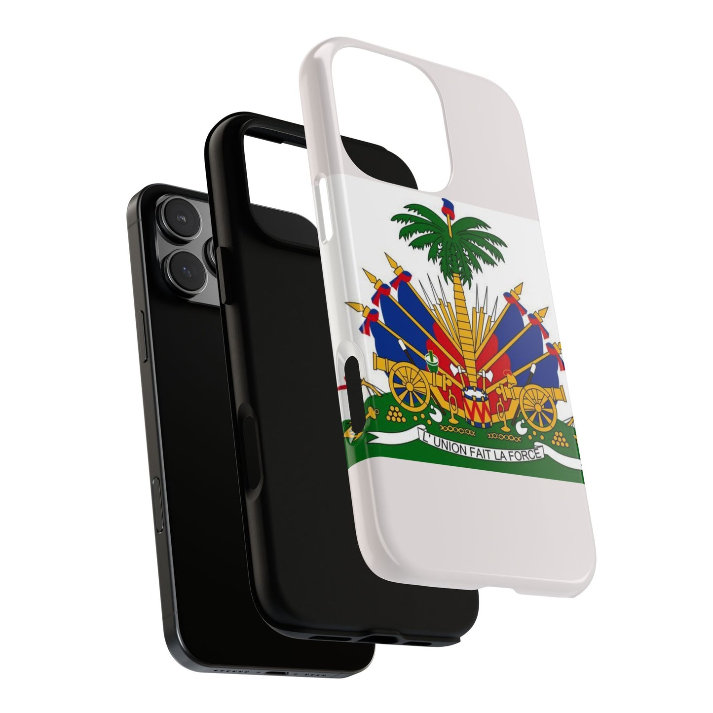 Haiti Flag Tough Phone Case — Presidential Coat of Arms Protective Cover