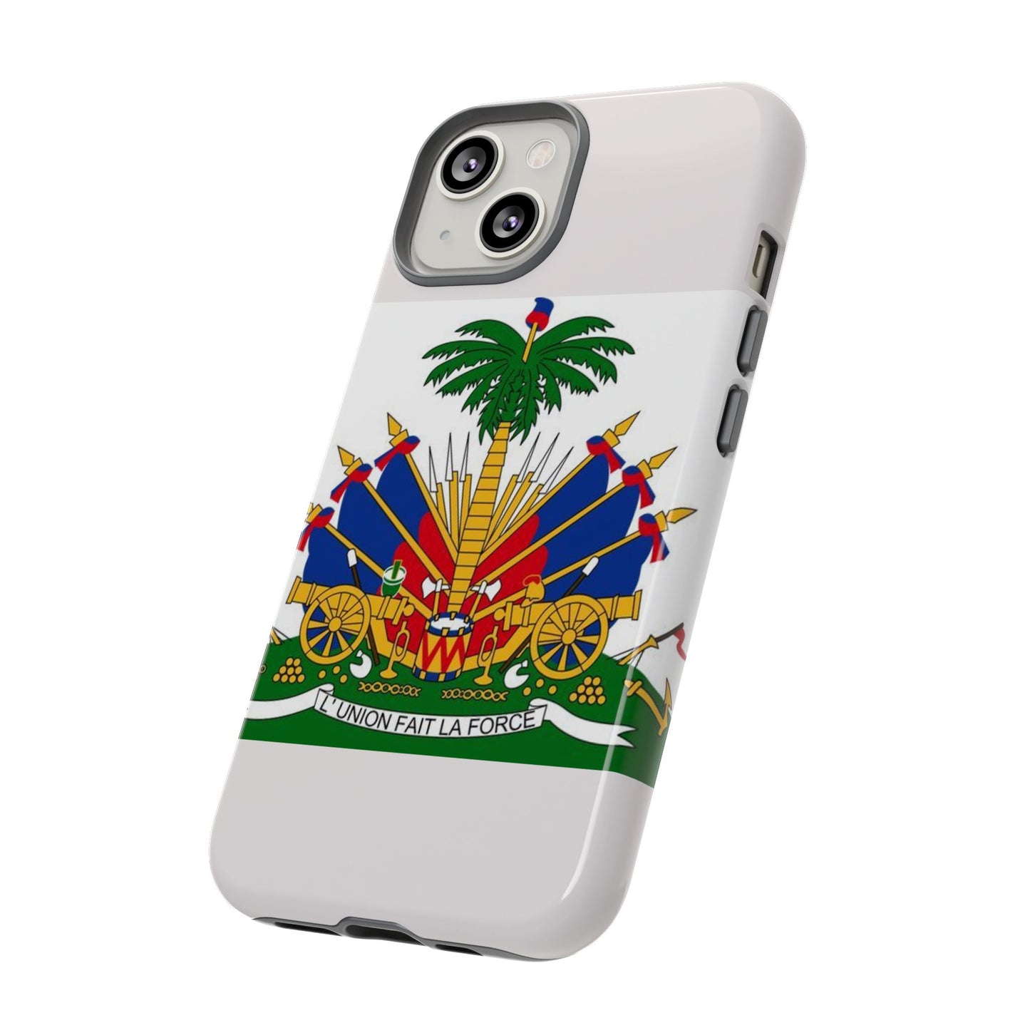 Haiti Flag Tough Phone Case — Presidential Coat of Arms Protective Cover