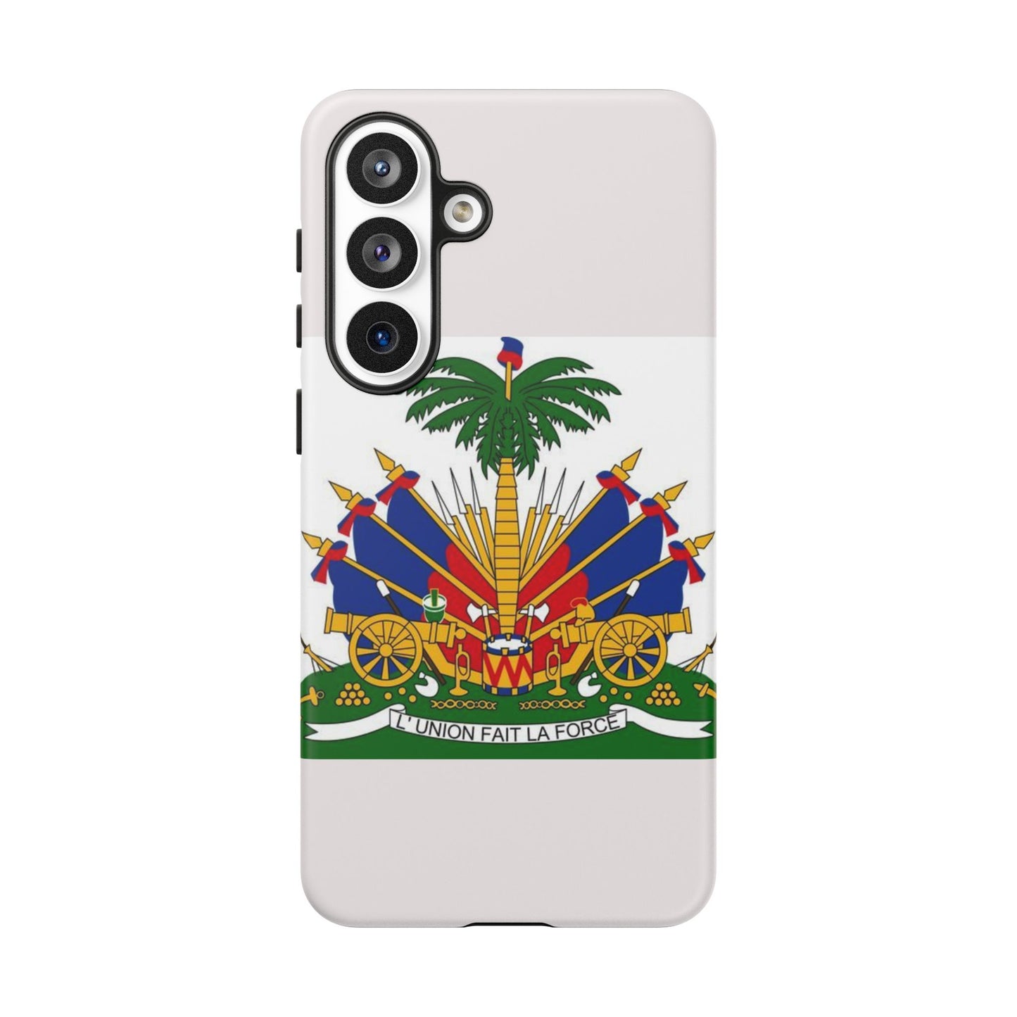 Haiti Flag Tough Phone Case — Presidential Coat of Arms Protective Cover