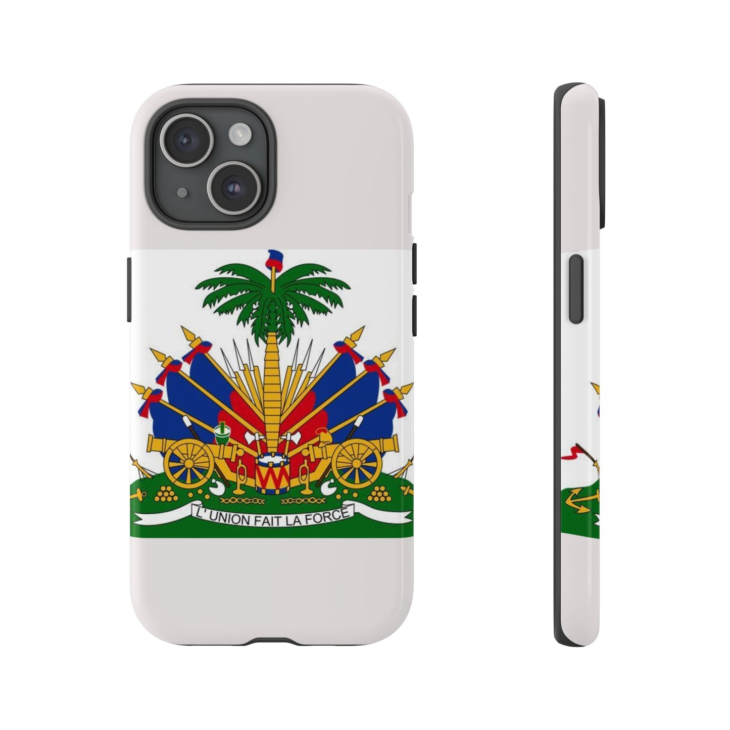 Haiti Flag Tough Phone Case — Presidential Coat of Arms Protective Cover