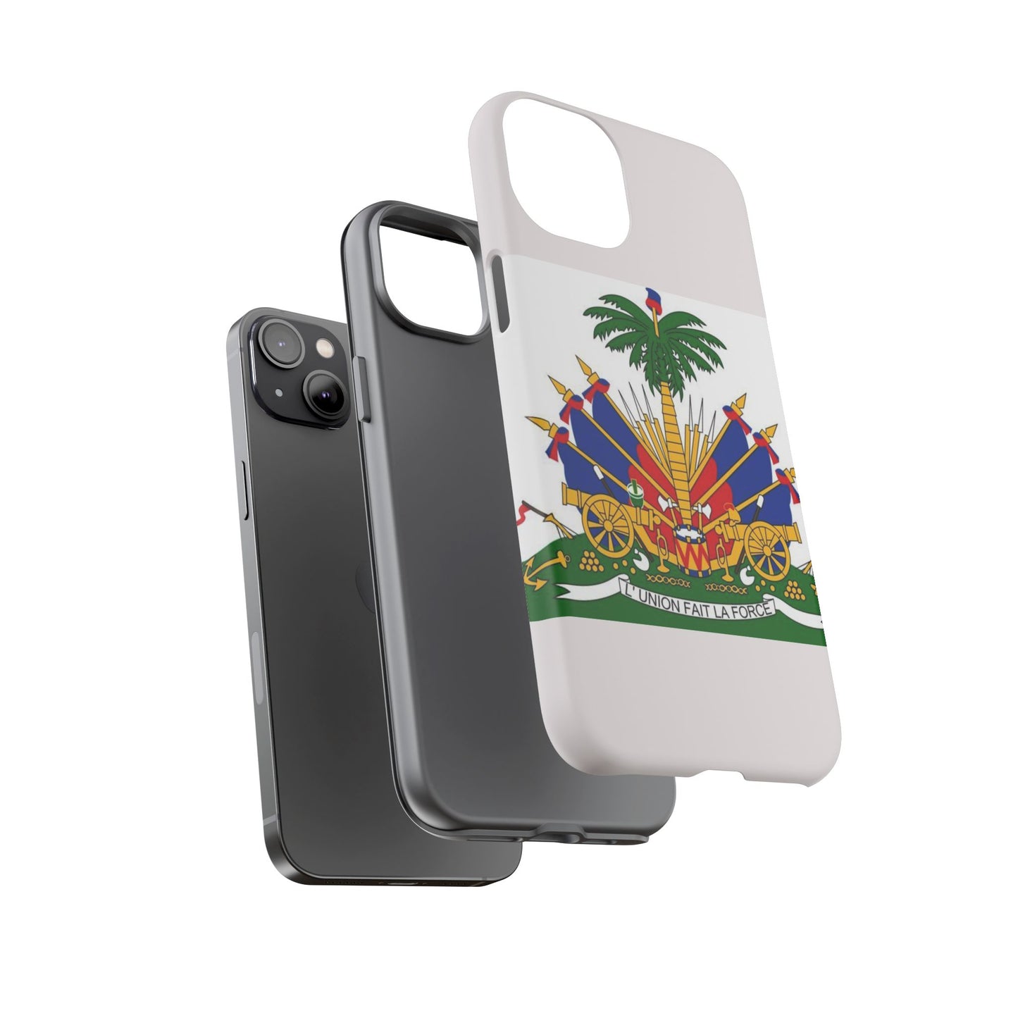Haiti Flag Tough Phone Case — Presidential Coat of Arms Protective Cover