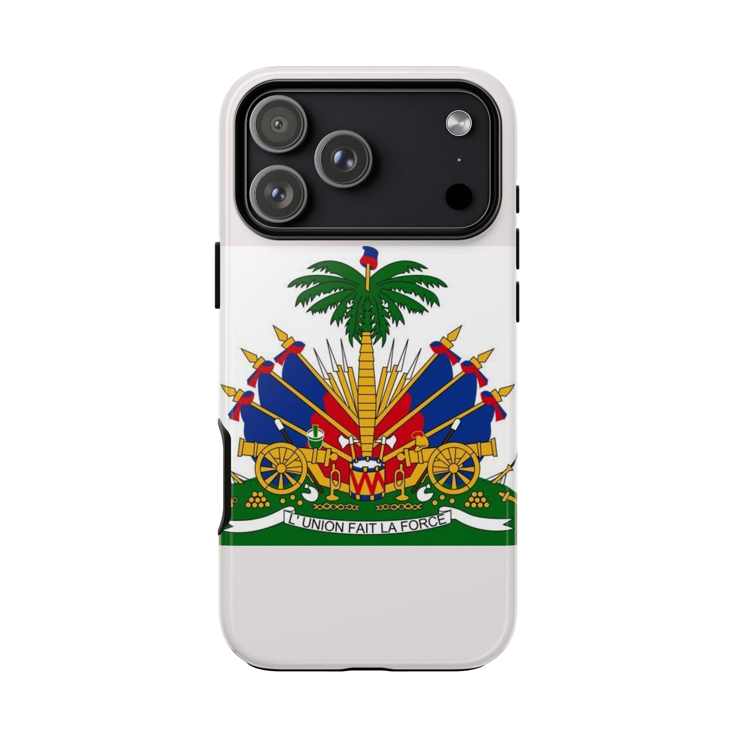Haiti Flag Tough Phone Case — Presidential Coat of Arms Protective Cover