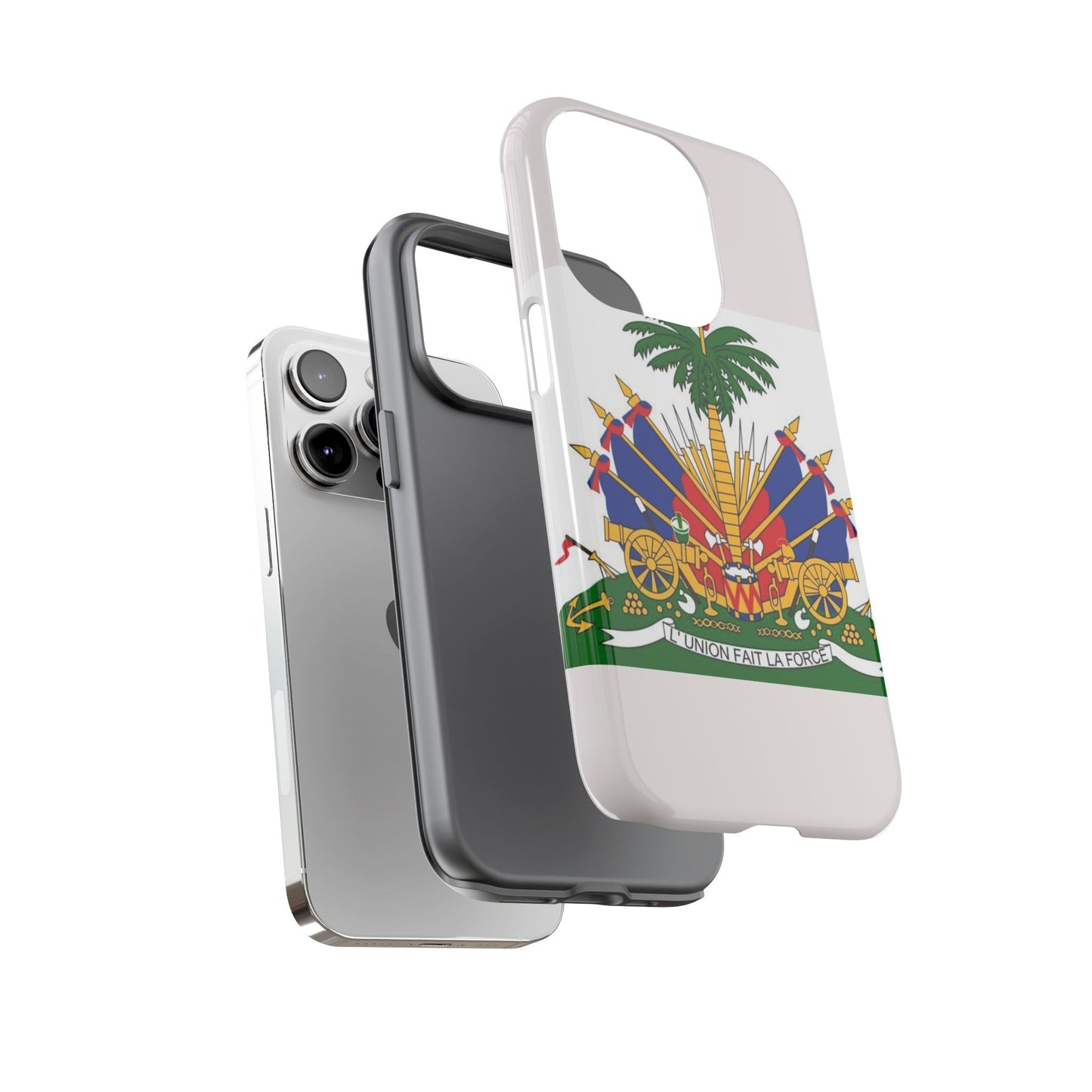 Haiti Flag Tough Phone Case — Presidential Coat of Arms Protective Cover
