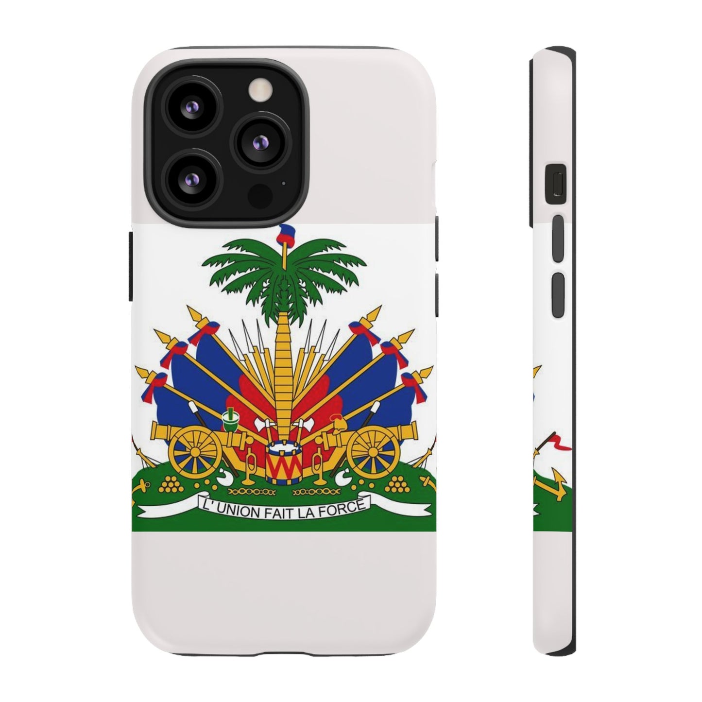 Haiti Flag Tough Phone Case — Presidential Coat of Arms Protective Cover