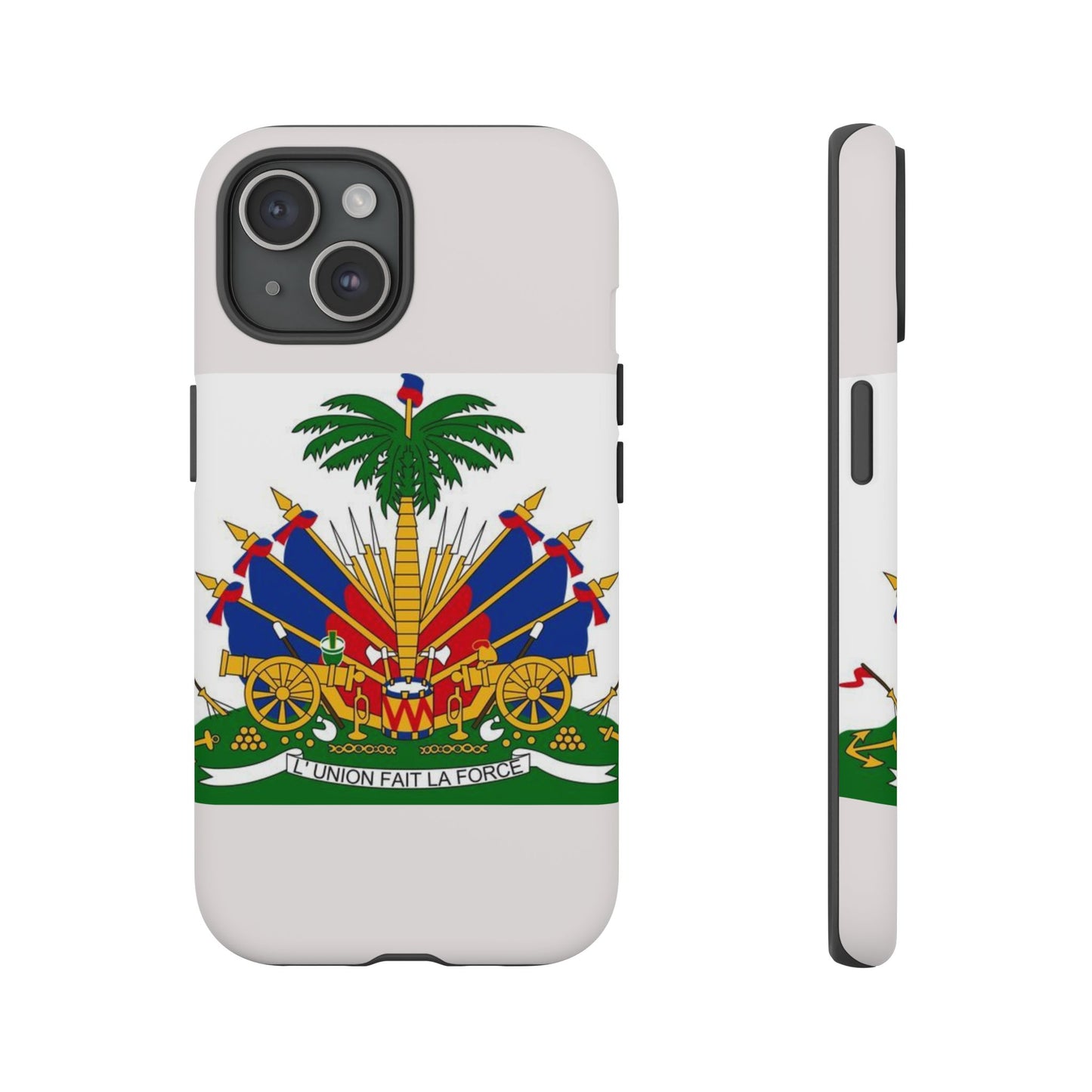 Haiti Flag Tough Phone Case — Presidential Coat of Arms Protective Cover