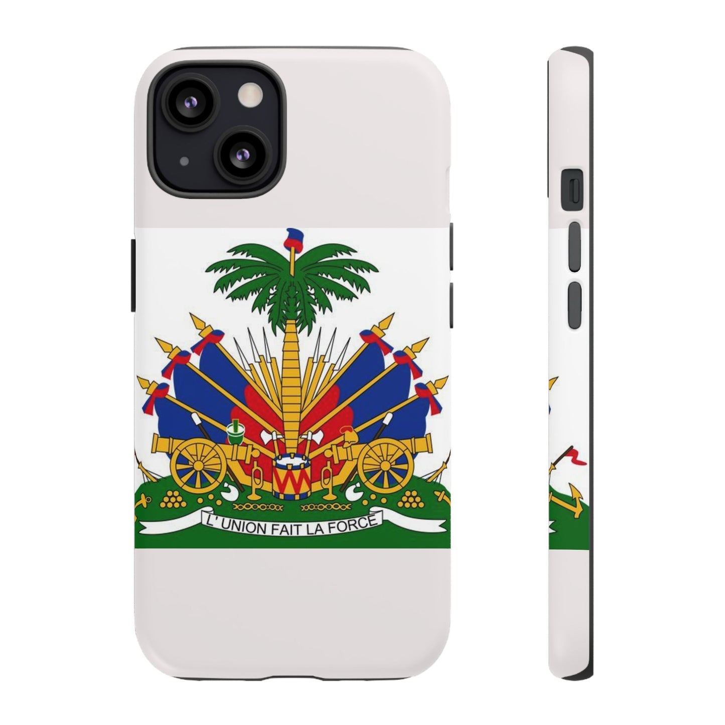 Haiti Flag Tough Phone Case — Presidential Coat of Arms Protective Cover