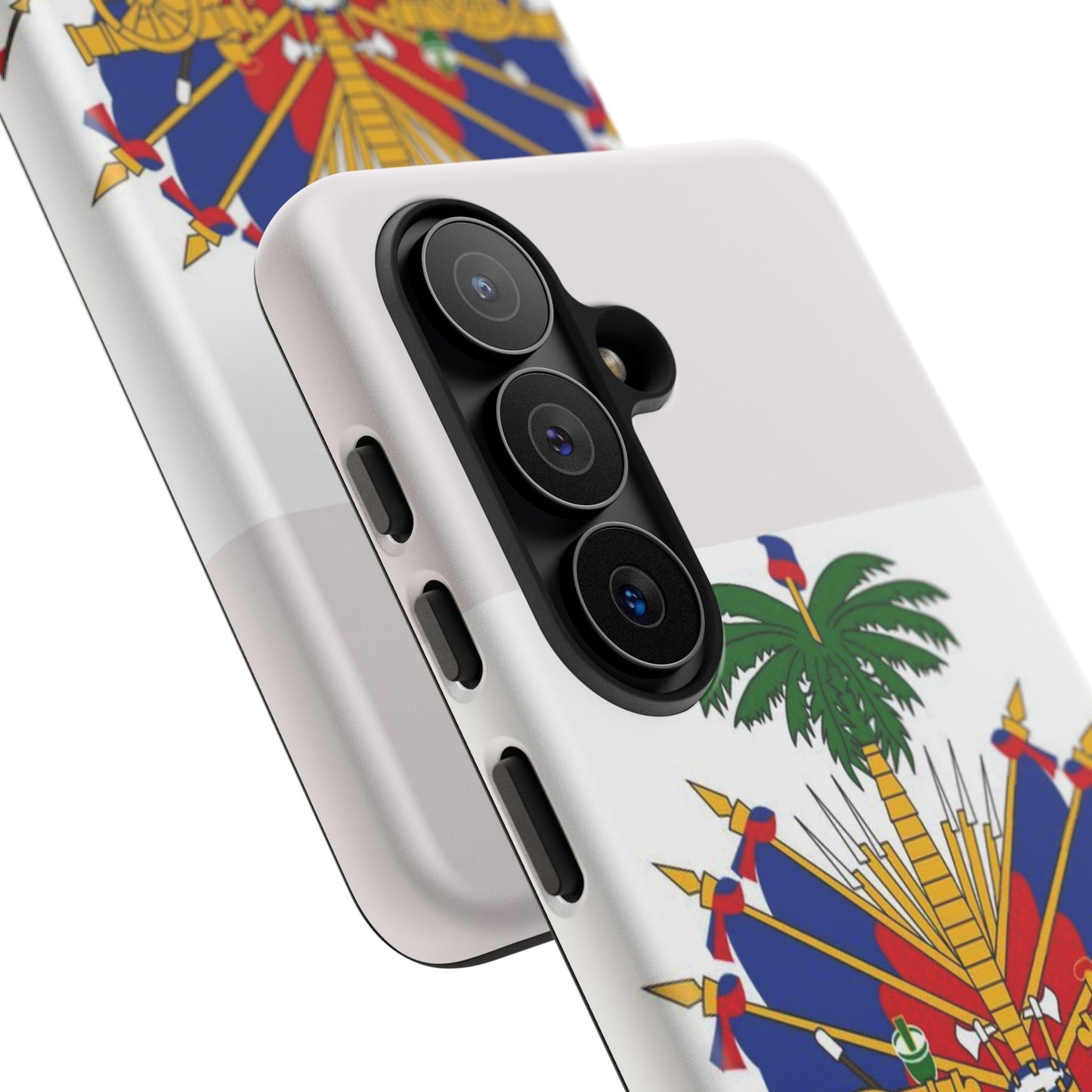 Haiti Flag Tough Phone Case — Presidential Coat of Arms Protective Cover