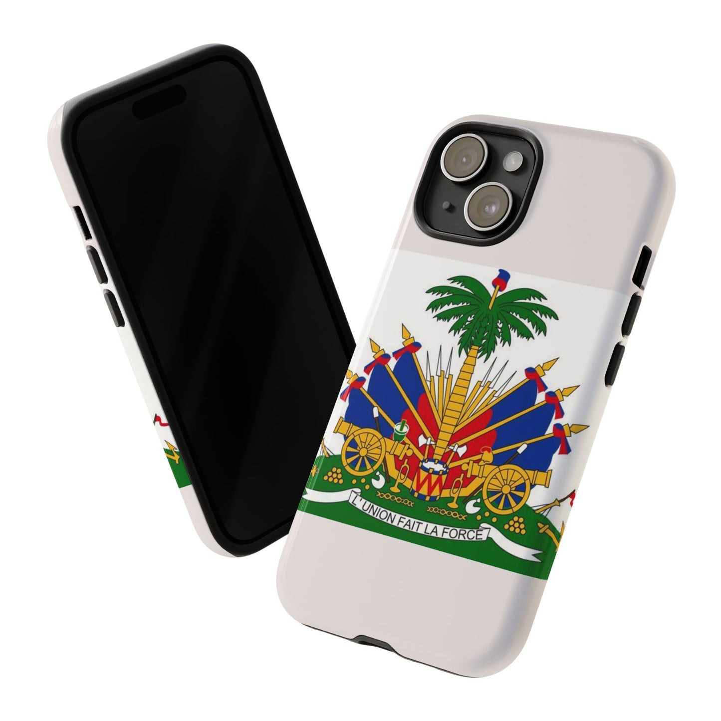 Haiti Flag Tough Phone Case — Presidential Coat of Arms Protective Cover
