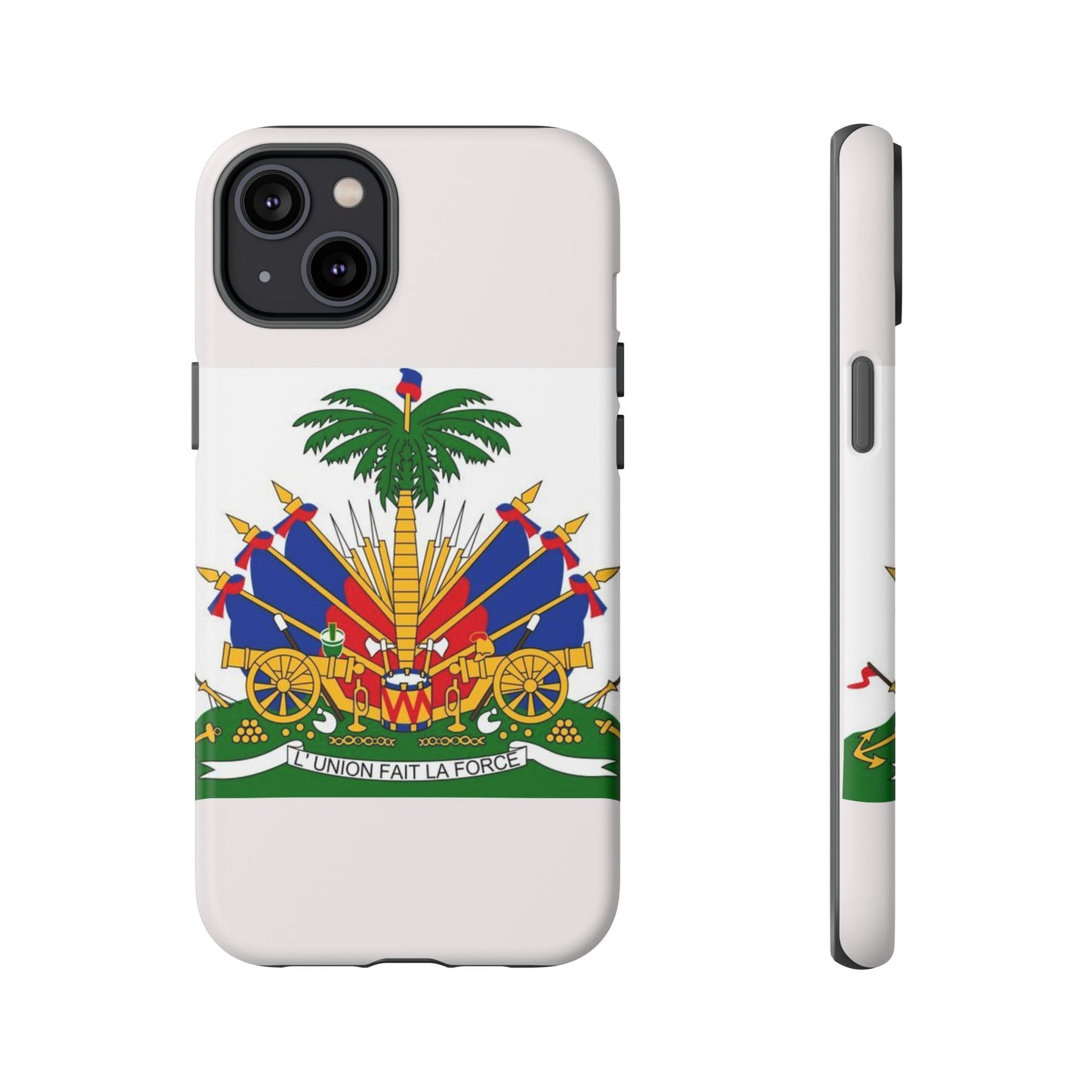 Haiti Flag Tough Phone Case — Presidential Coat of Arms Protective Cover