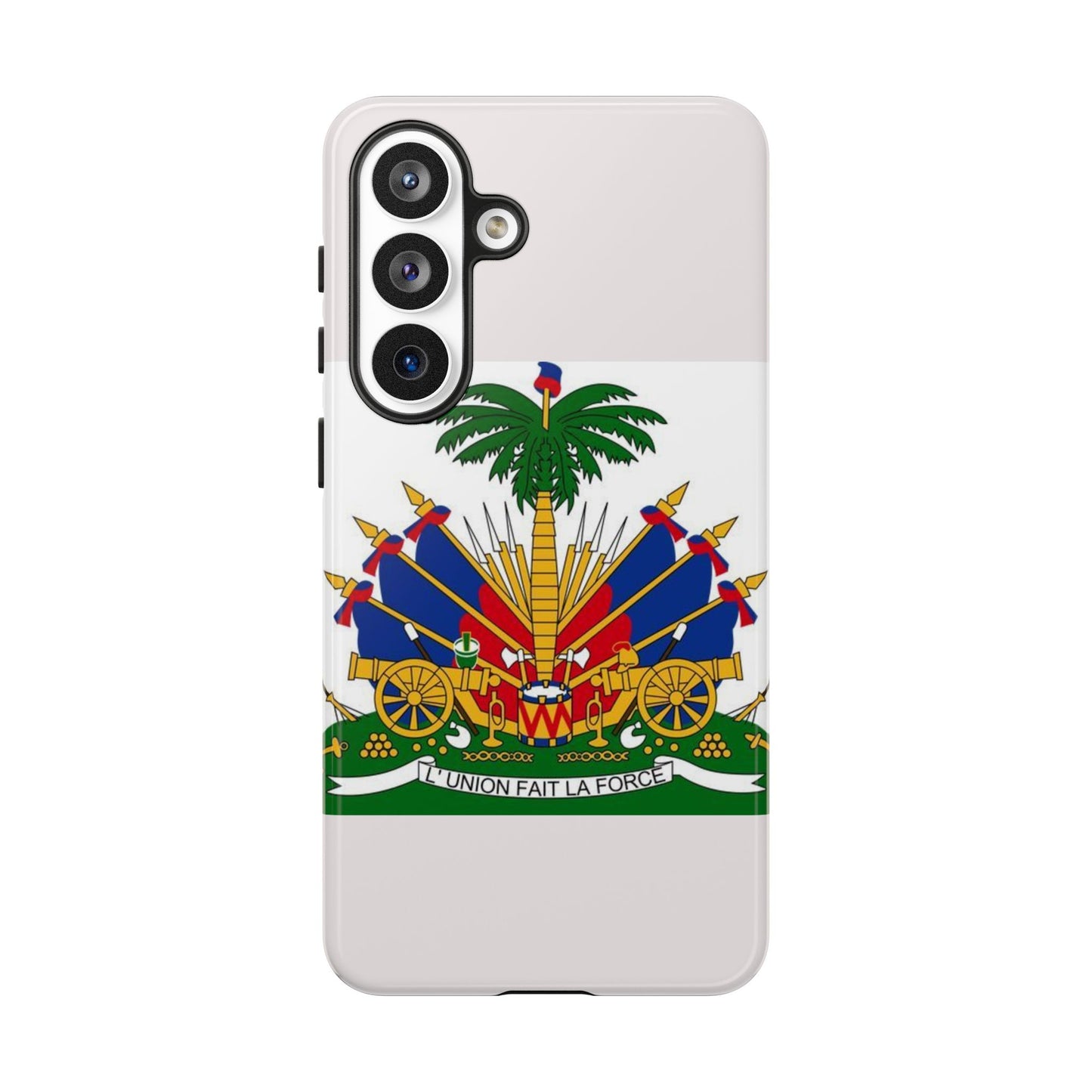 Haiti Flag Tough Phone Case — Presidential Coat of Arms Protective Cover