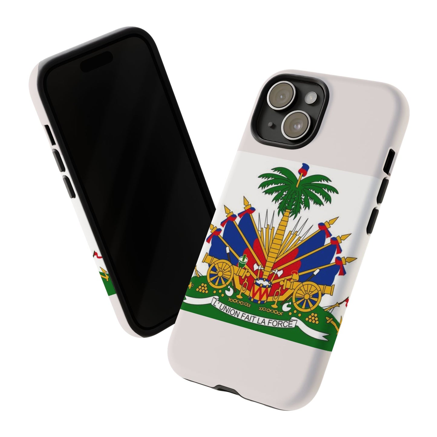 Haiti Flag Tough Phone Case — Presidential Coat of Arms Protective Cover