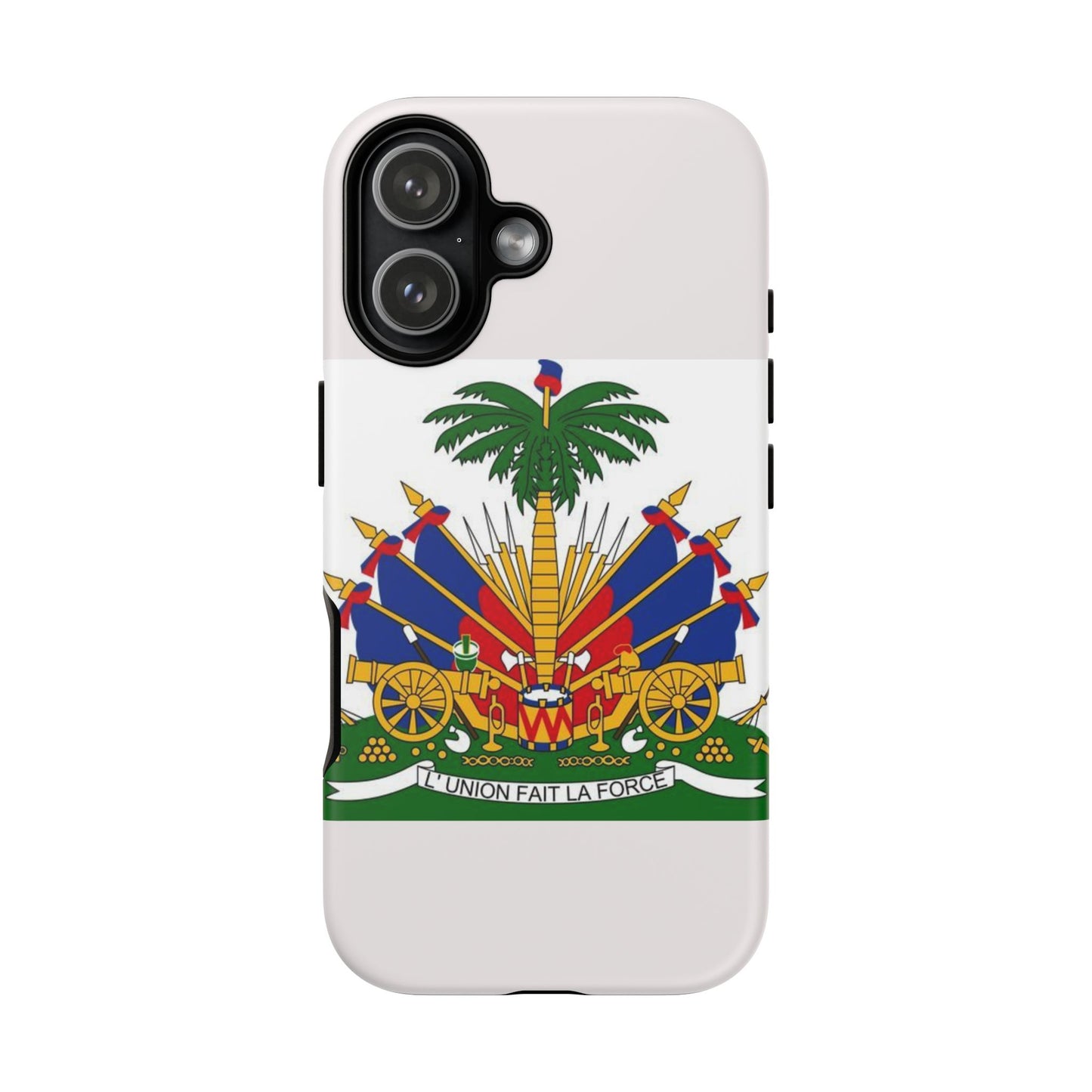 Haiti Flag Tough Phone Case — Presidential Coat of Arms Protective Cover