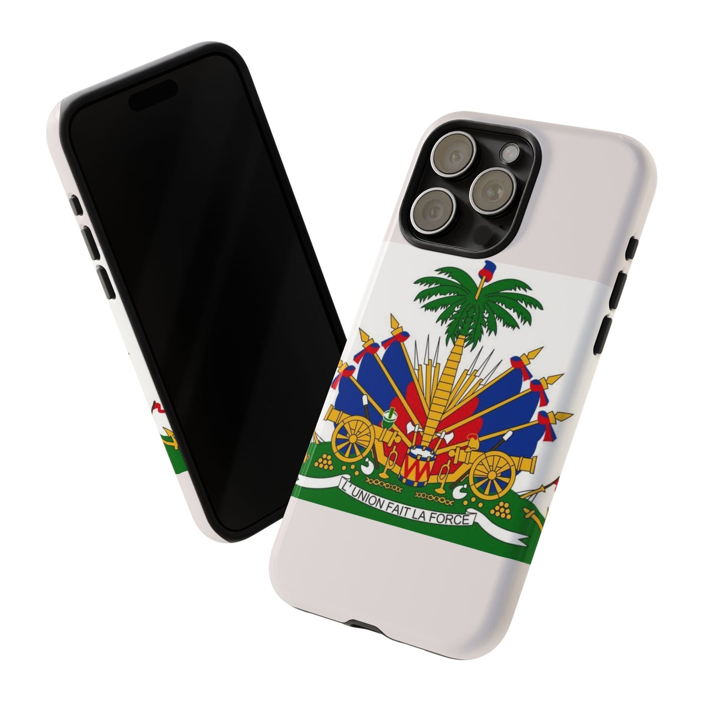 Haiti Flag Tough Phone Case — Presidential Coat of Arms Protective Cover
