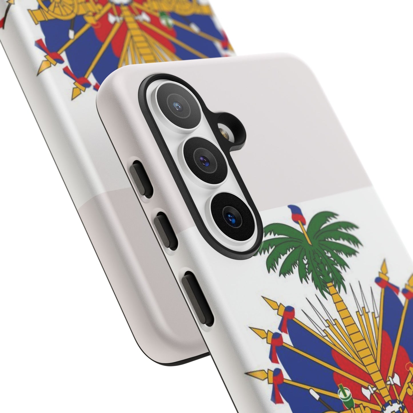 Haiti Flag Tough Phone Case — Presidential Coat of Arms Protective Cover