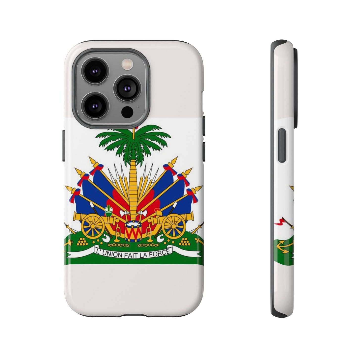 Haiti Flag Tough Phone Case — Presidential Coat of Arms Protective Cover