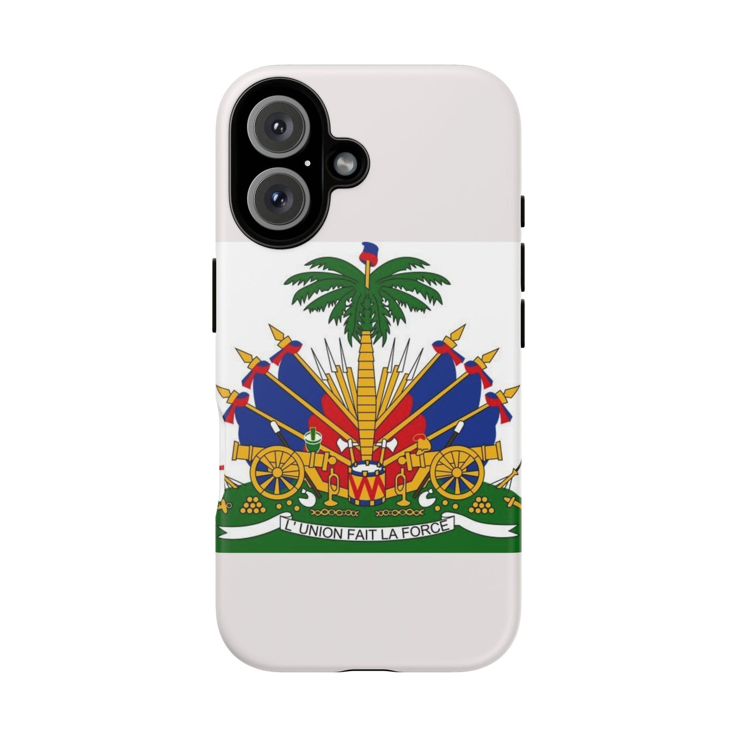 Haiti Flag Tough Phone Case — Presidential Coat of Arms Protective Cover