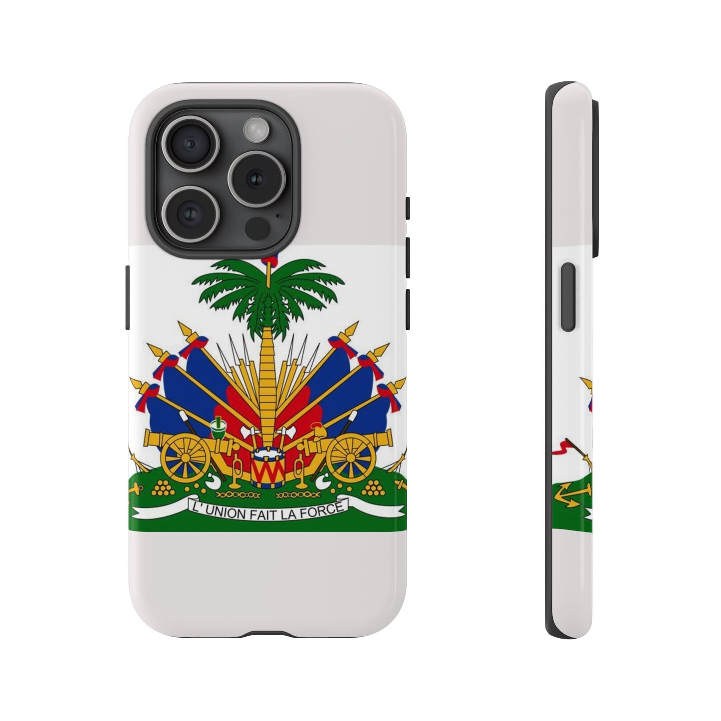 Haiti Flag Tough Phone Case — Presidential Coat of Arms Protective Cover