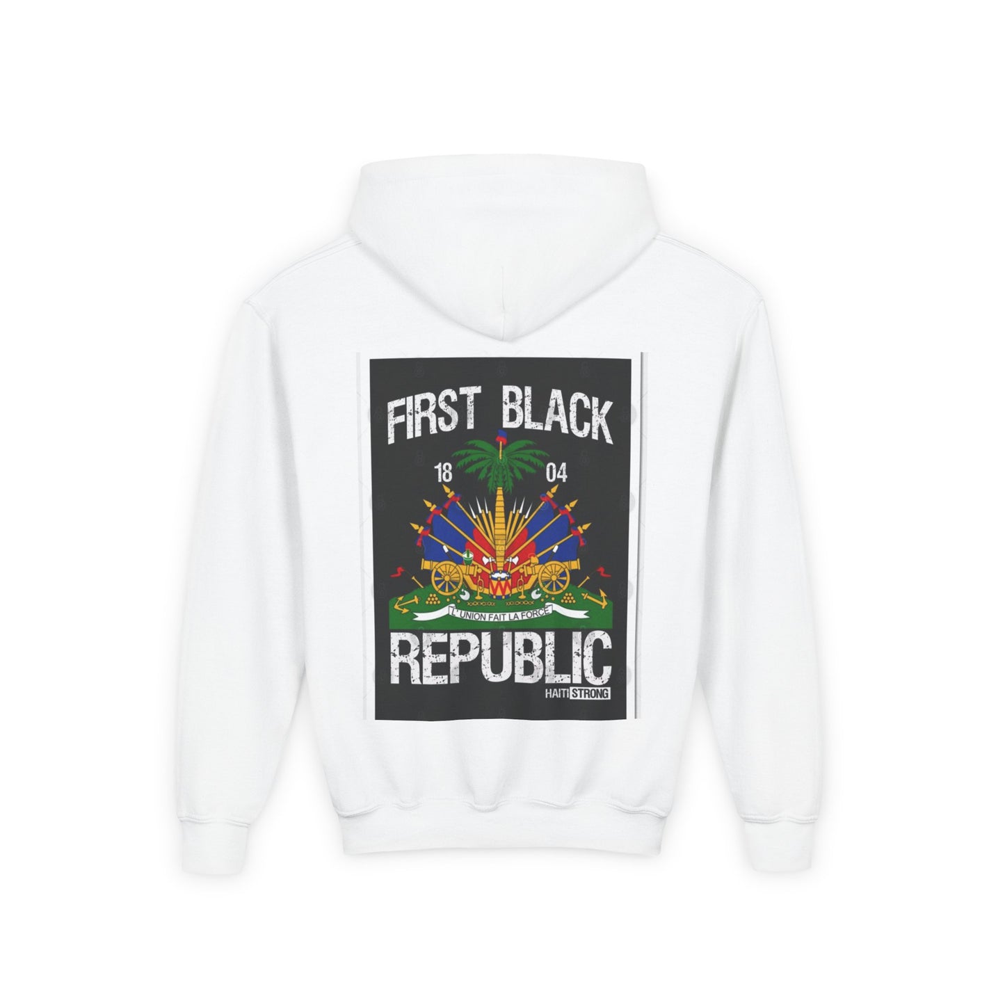 Youth Hoodie — "Zoe Life" Front & "First Black Republic" Back Graphic