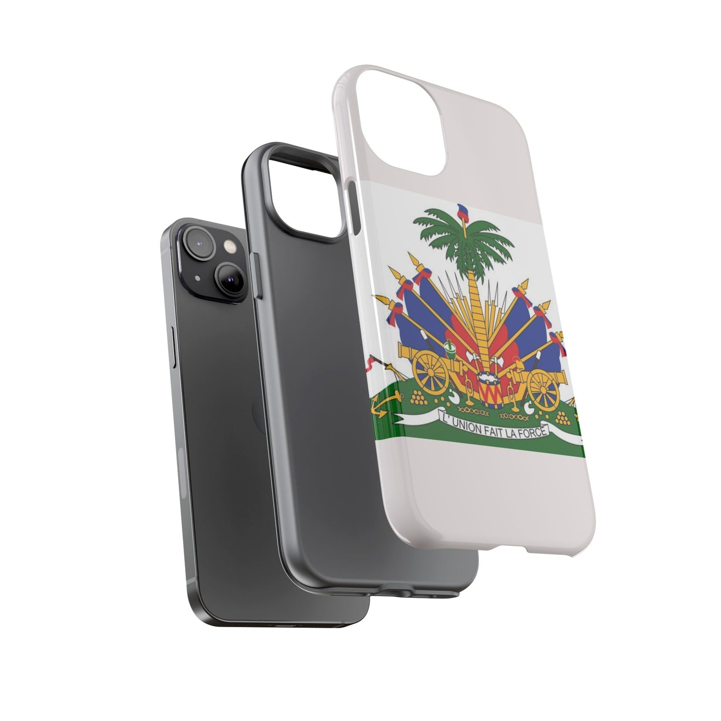 Haiti Flag Tough Phone Case — Presidential Coat of Arms Protective Cover