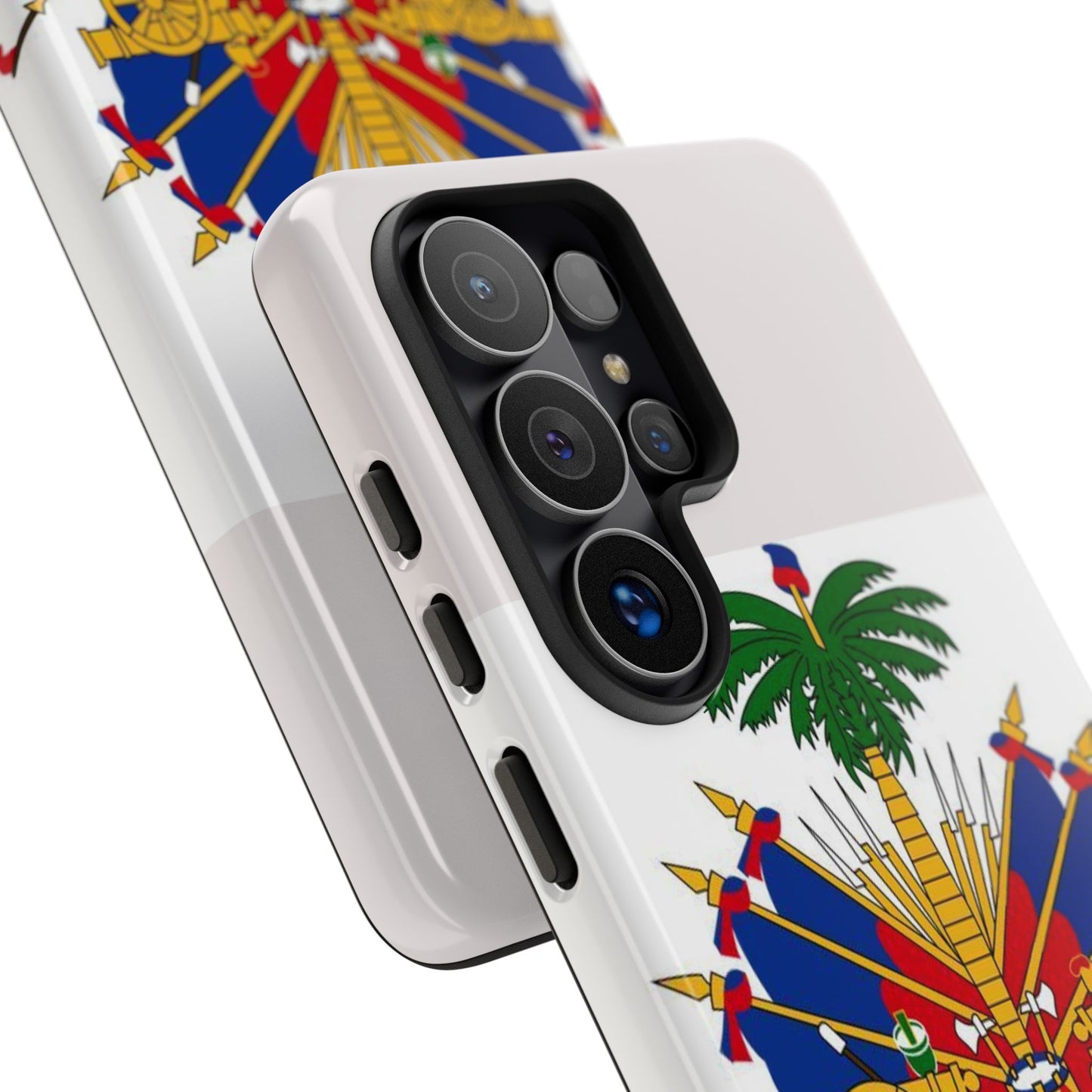 Haiti Flag Tough Phone Case — Presidential Coat of Arms Protective Cover