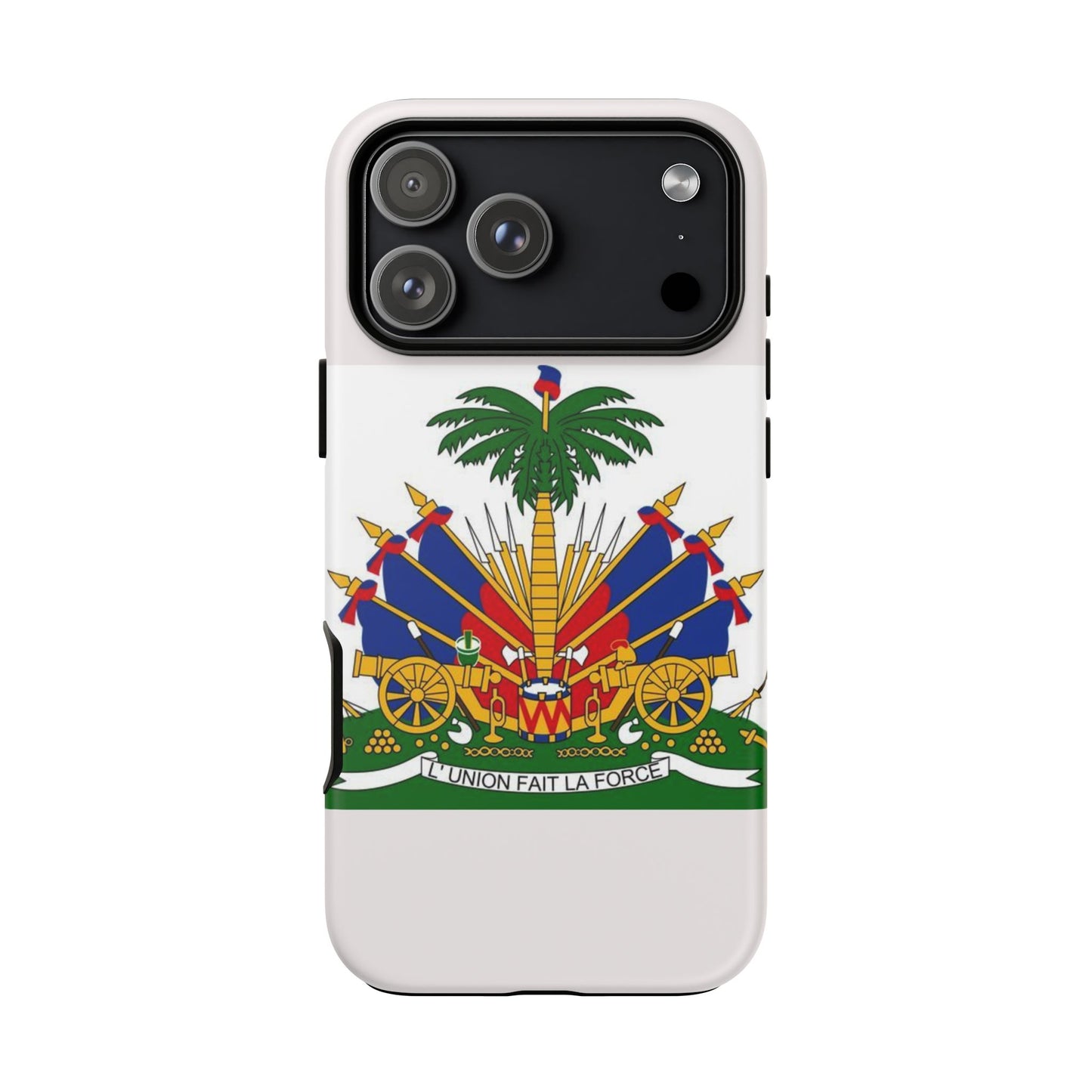 Haiti Flag Tough Phone Case — Presidential Coat of Arms Protective Cover