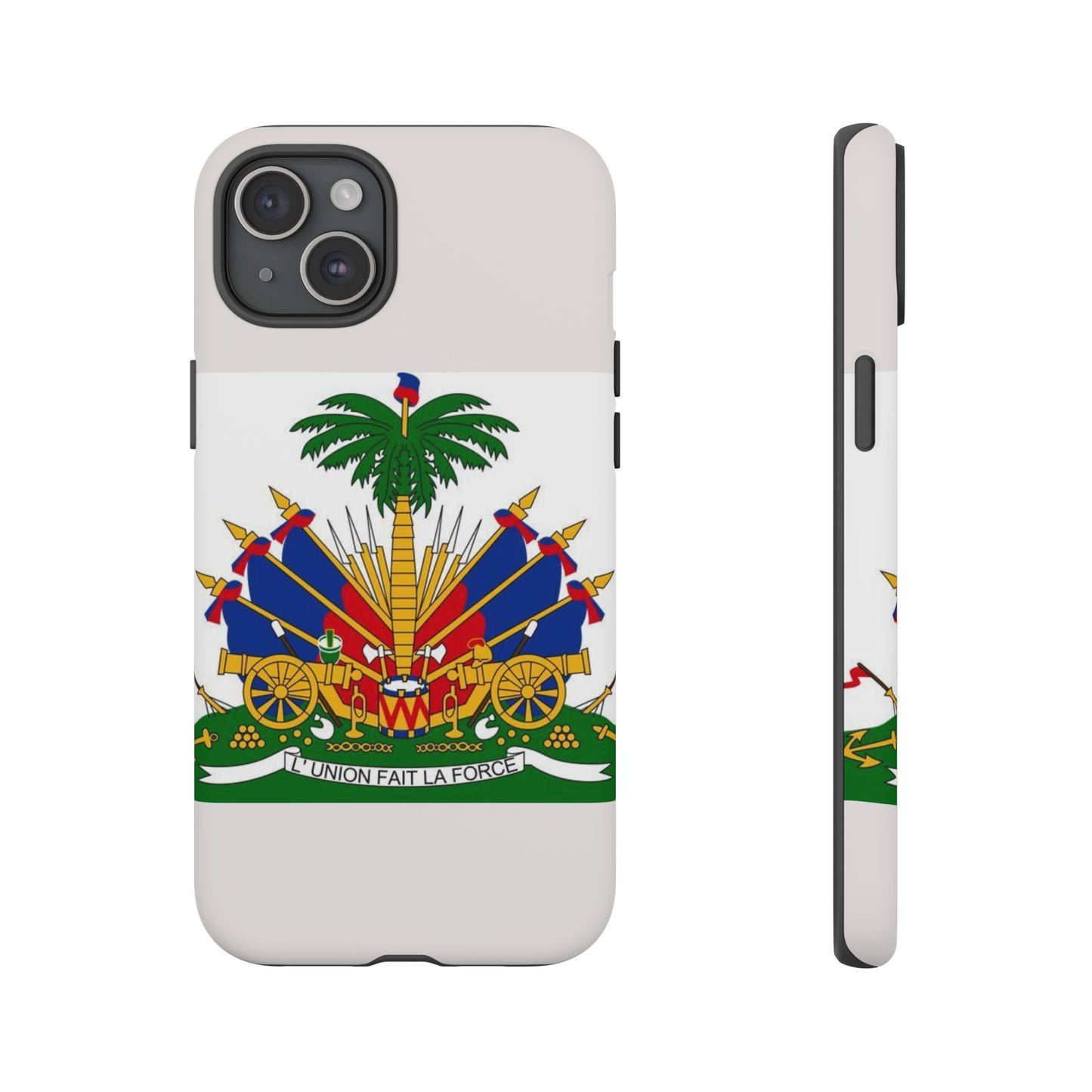 Haiti Flag Tough Phone Case — Presidential Coat of Arms Protective Cover