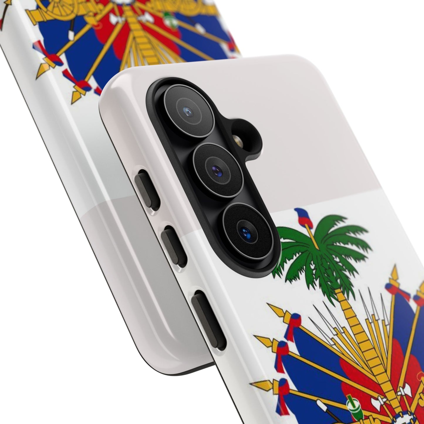Haiti Flag Tough Phone Case — Presidential Coat of Arms Protective Cover