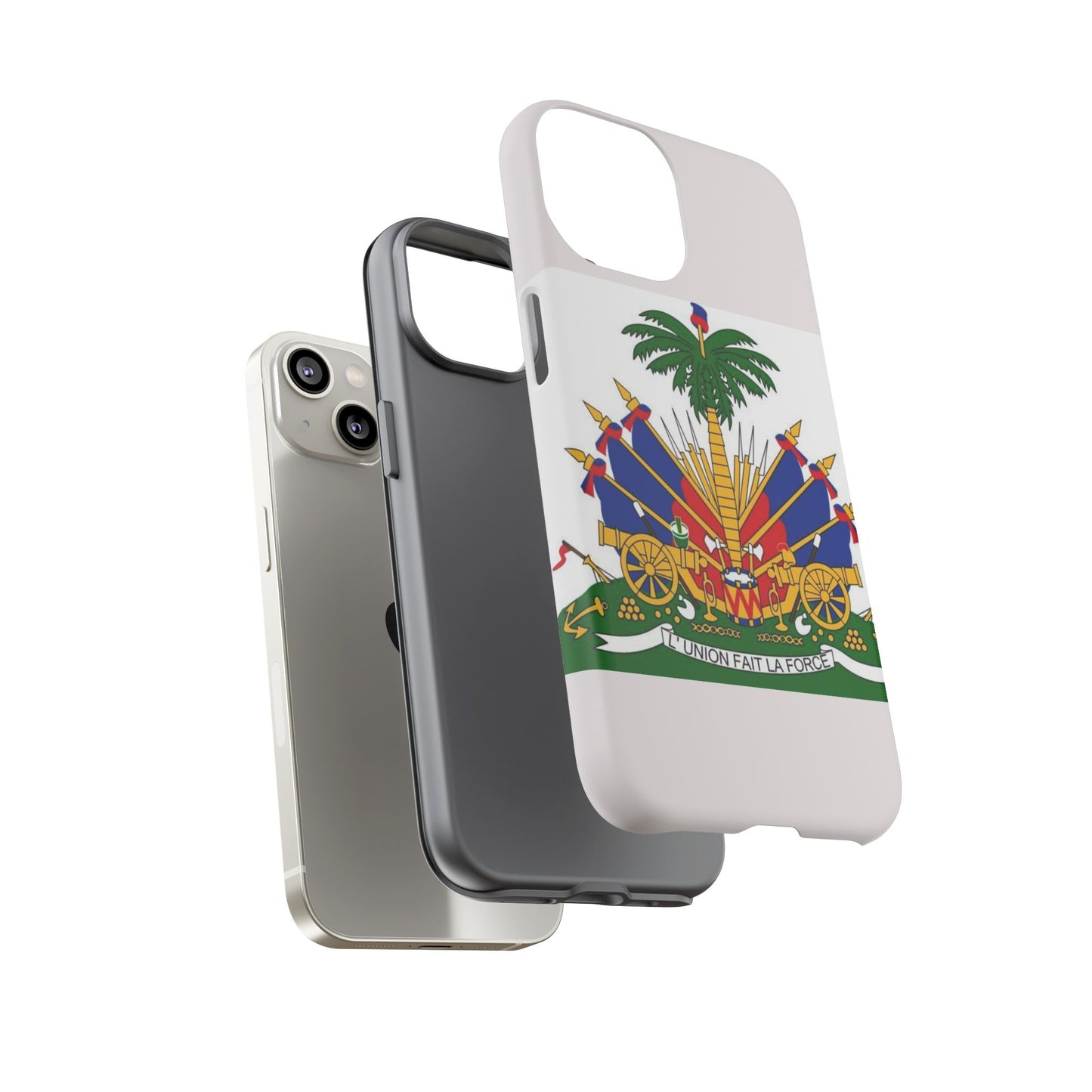 Haiti Flag Tough Phone Case — Presidential Coat of Arms Protective Cover