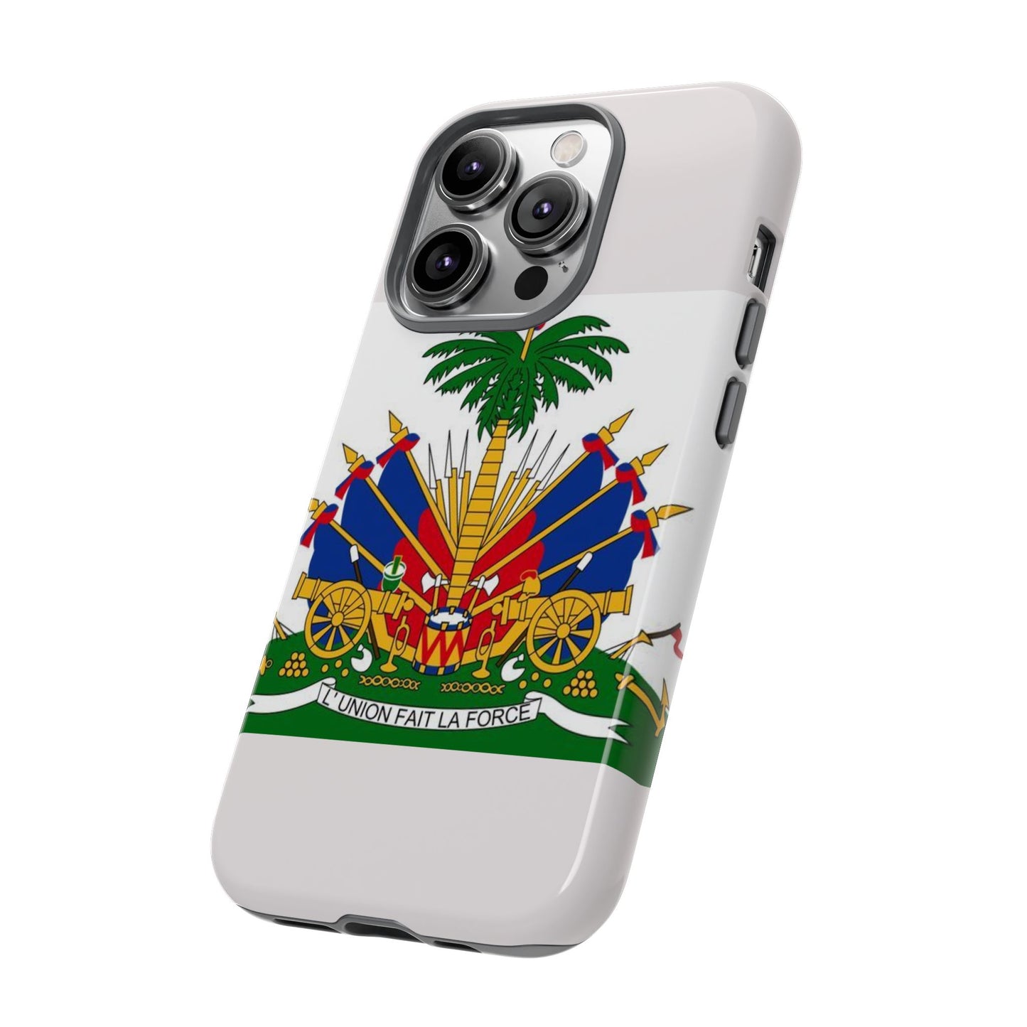 Haiti Flag Tough Phone Case — Presidential Coat of Arms Protective Cover