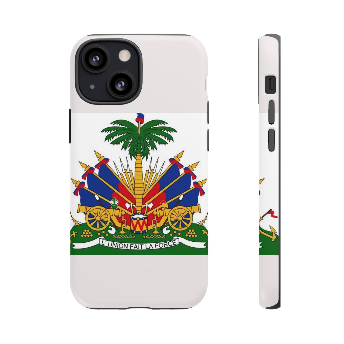 Haiti Flag Tough Phone Case — Presidential Coat of Arms Protective Cover