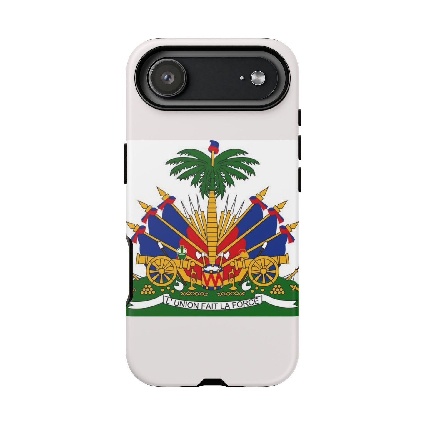 Haiti Flag Tough Phone Case — Presidential Coat of Arms Protective Cover