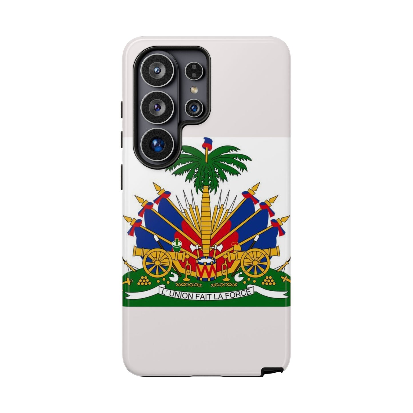 Haiti Flag Tough Phone Case — Presidential Coat of Arms Protective Cover
