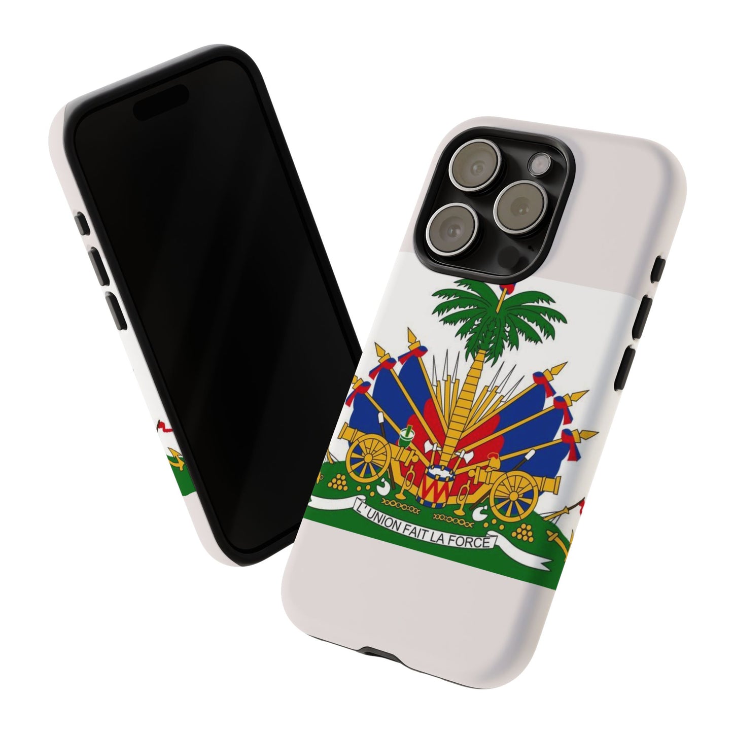 Haiti Flag Tough Phone Case — Presidential Coat of Arms Protective Cover